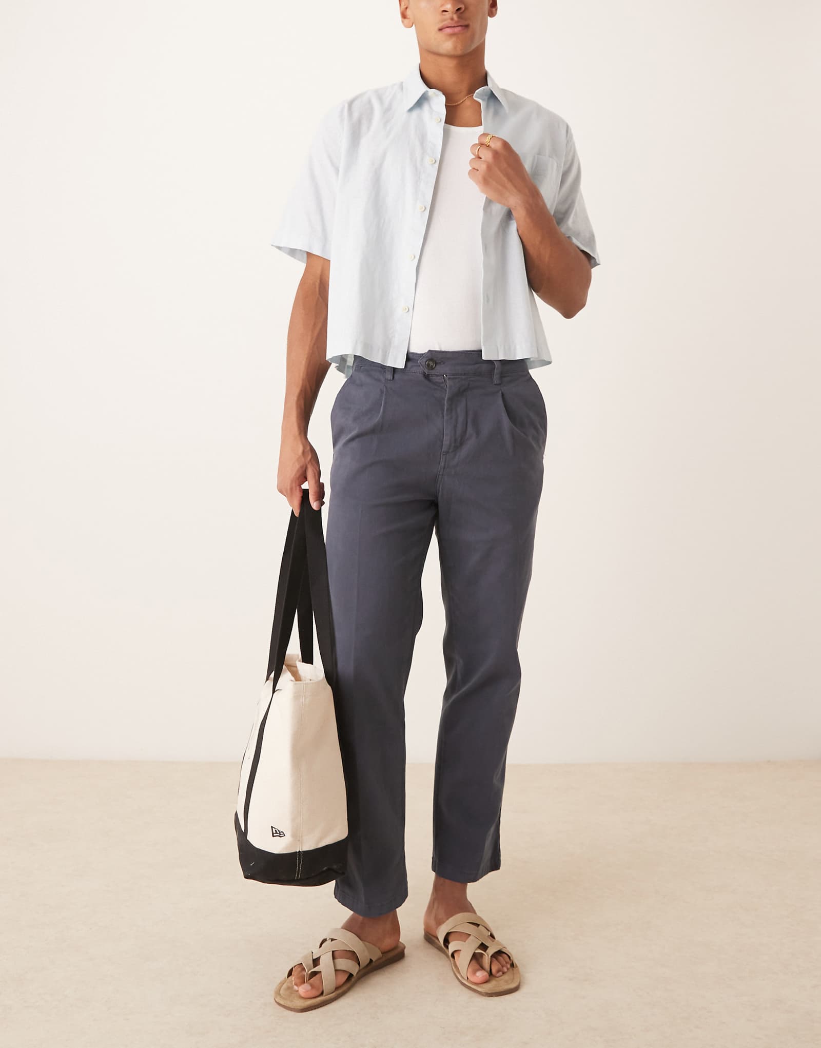 Свободные брюки Scalpers Nos Firenze темно-синего цвета 17490₽