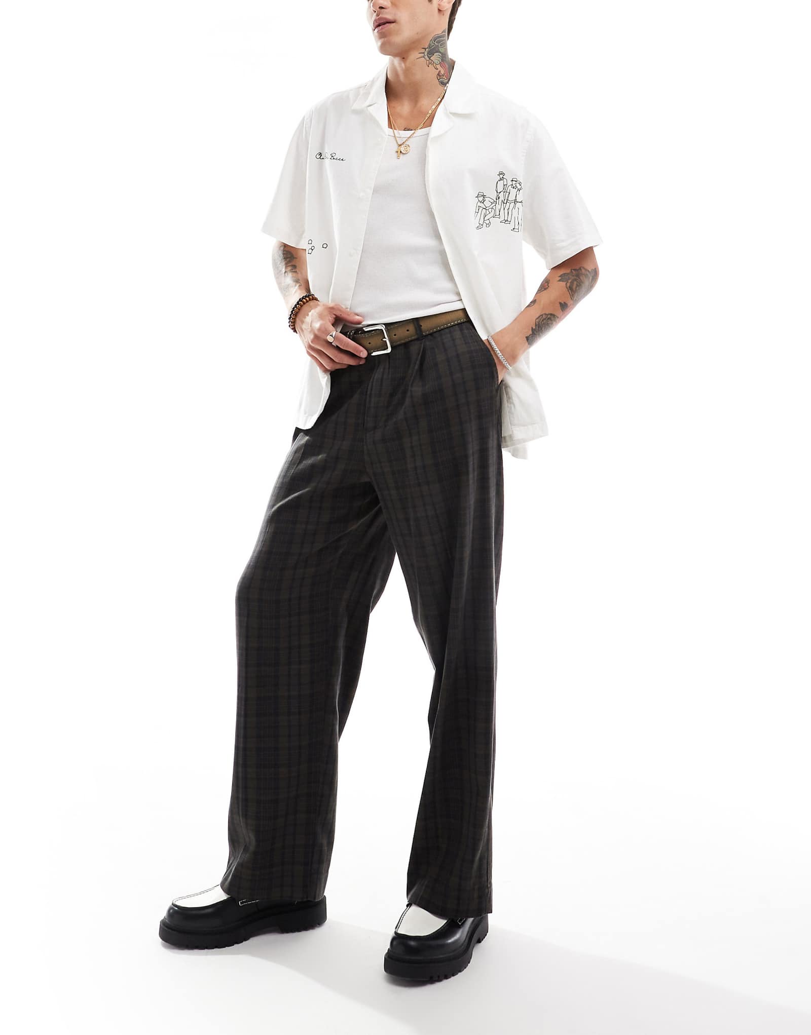 Сшитые на заказ брюки Uno в кротовую клетку для буднего дня