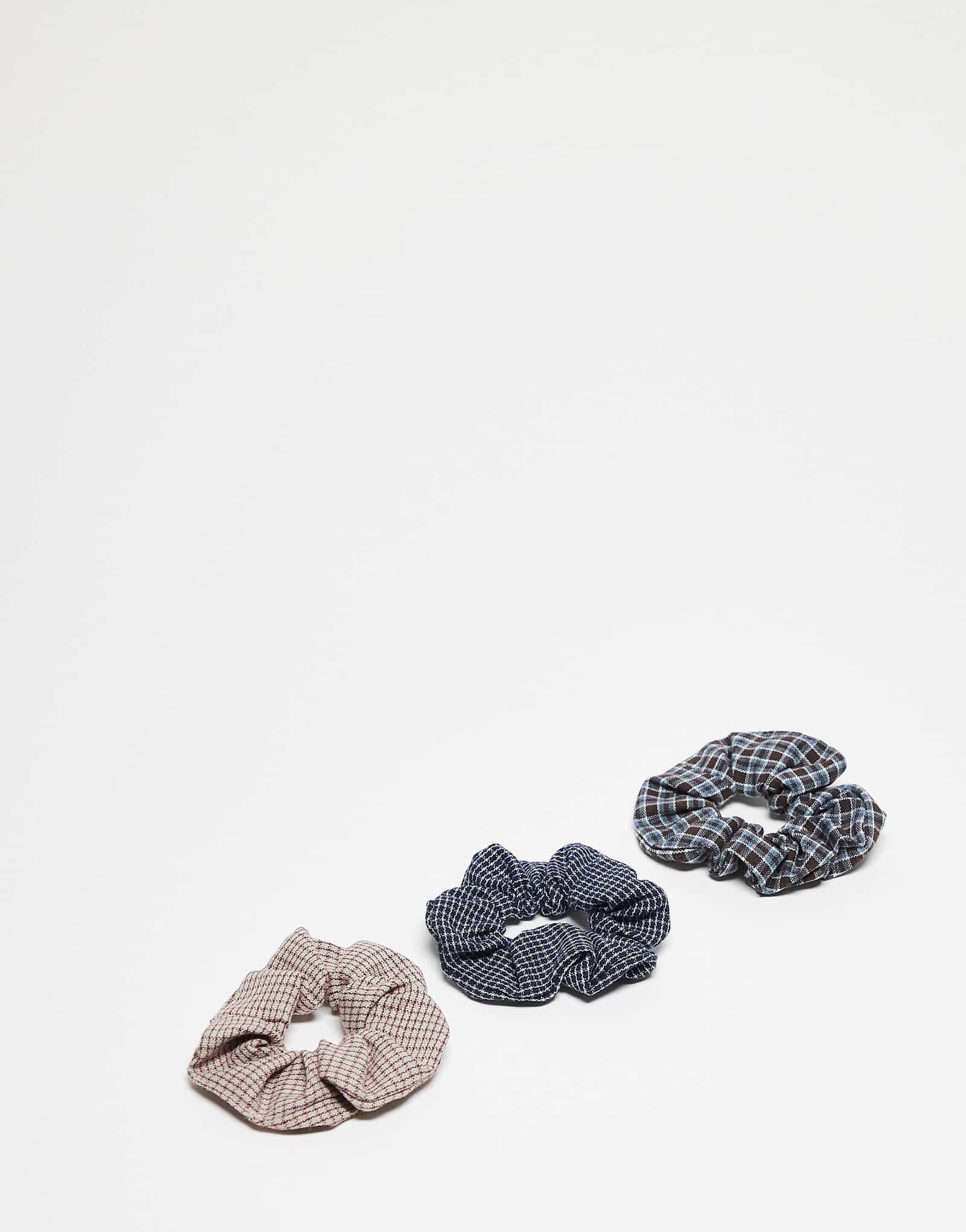 ASOS DESIGN - 3 упаковки резинок для волос в смешанную клетку от ASOS DESIGN 3490₽