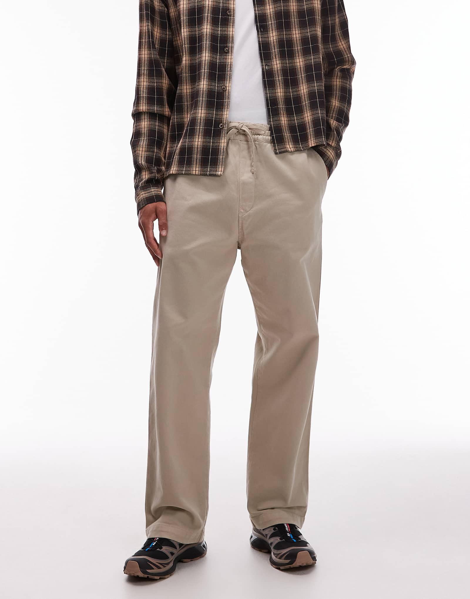 Облегающие брюки Carhartt WIP Floyde свободного кроя бежевого цвета 30190₽