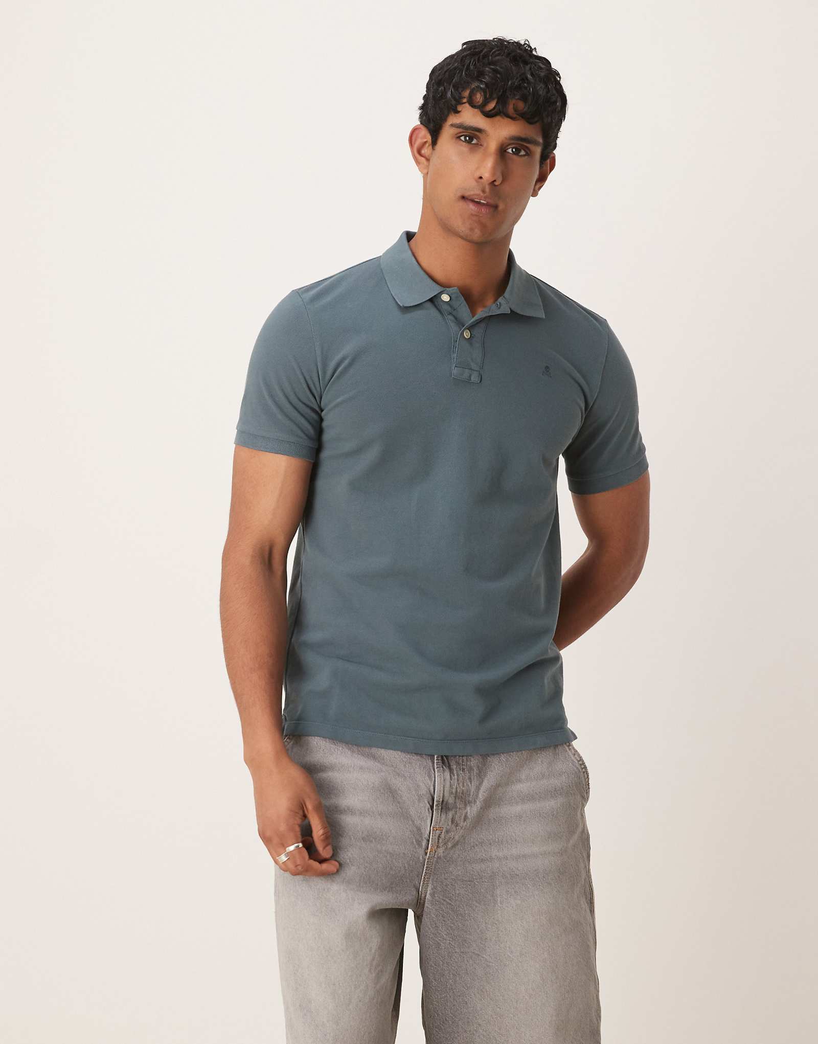 Базовая рубашка-поло Scalpers зеленого цвета 12390₽