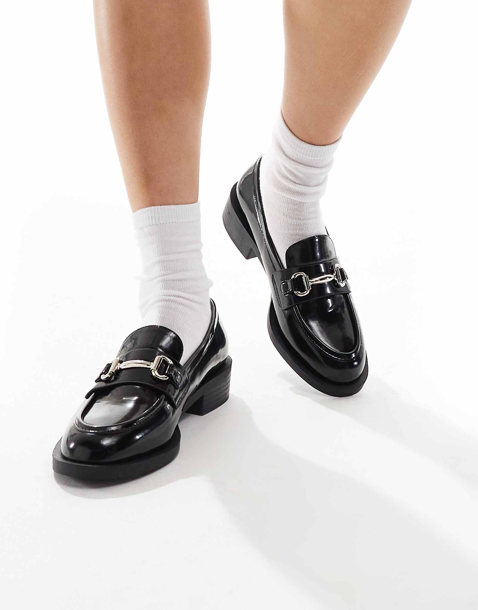 Черные мокасины RAID Linette с пряжкой на подошве 12490₽