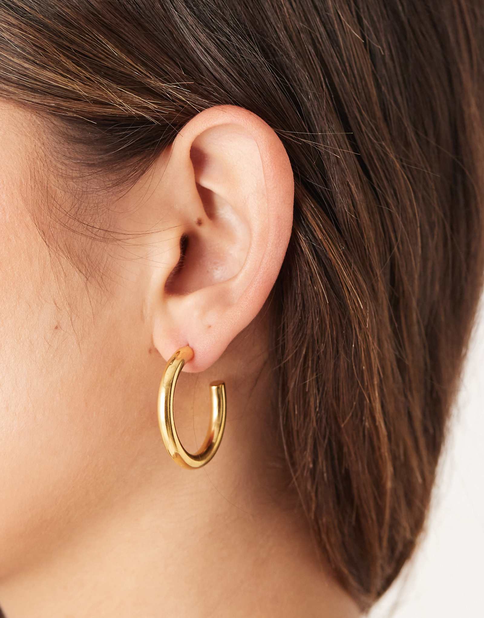 Серьги-кольца Lost Souls диаметром 30 мм из нержавеющей стали с позолотой 18 карат