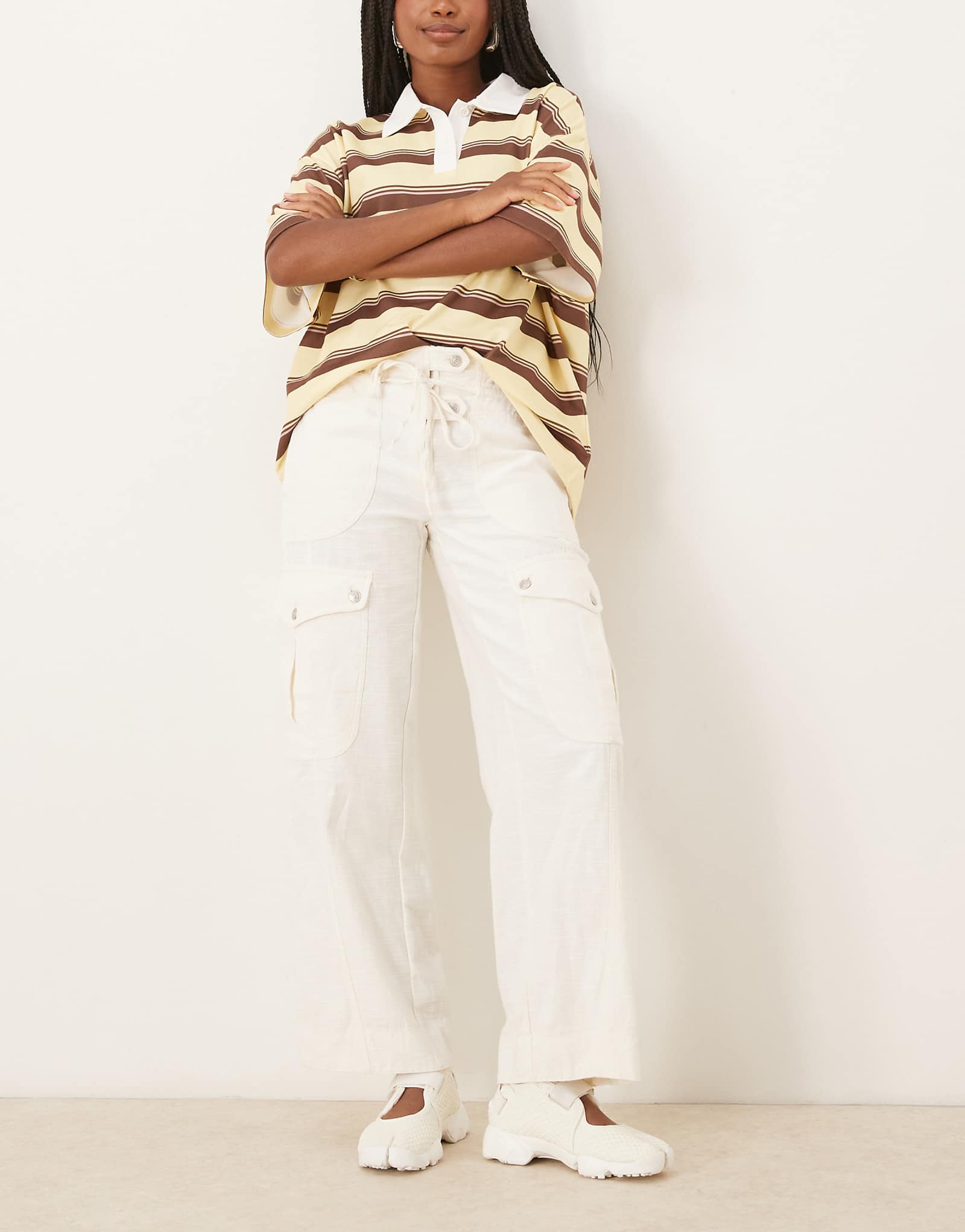 Брюки Free People Park Ave цвета слоновой кости 30190₽