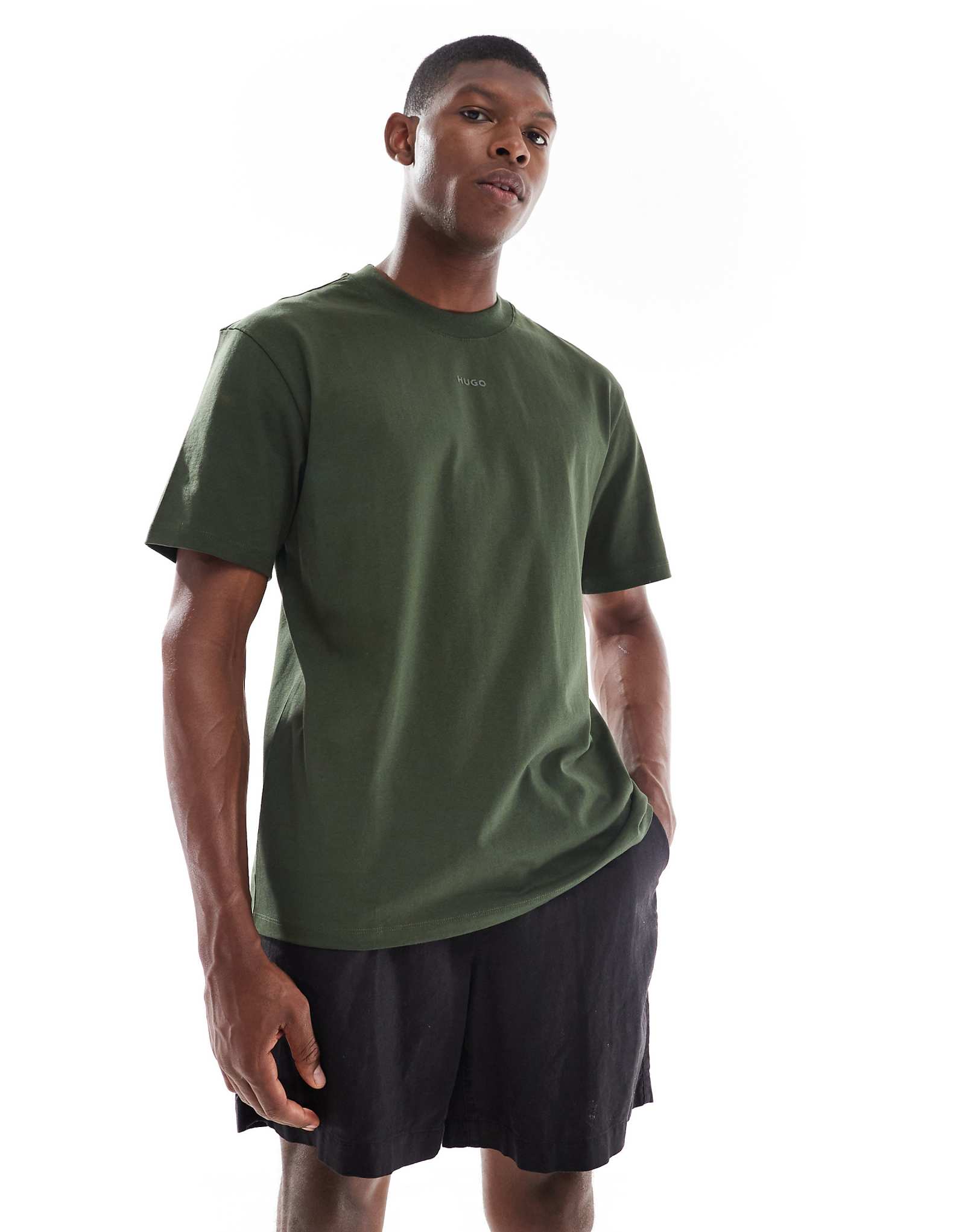 Футболка Hugo Red Dapolino зеленого цвета