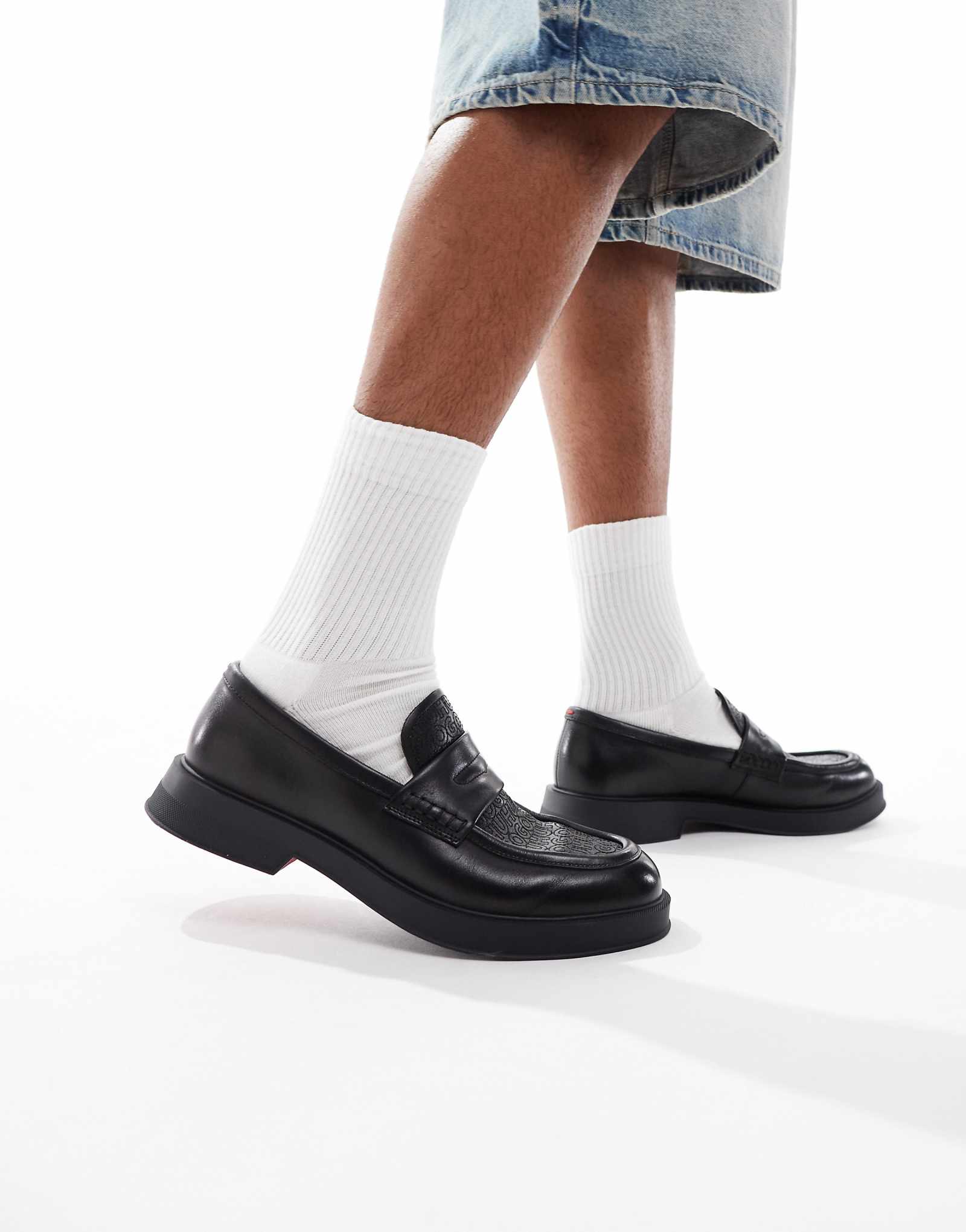 Черные мокасины Hugo Red Lenner