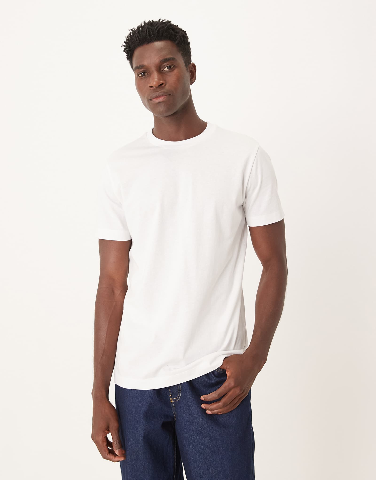 Футболка из 100 хлопка Mango белого цвета 5290₽