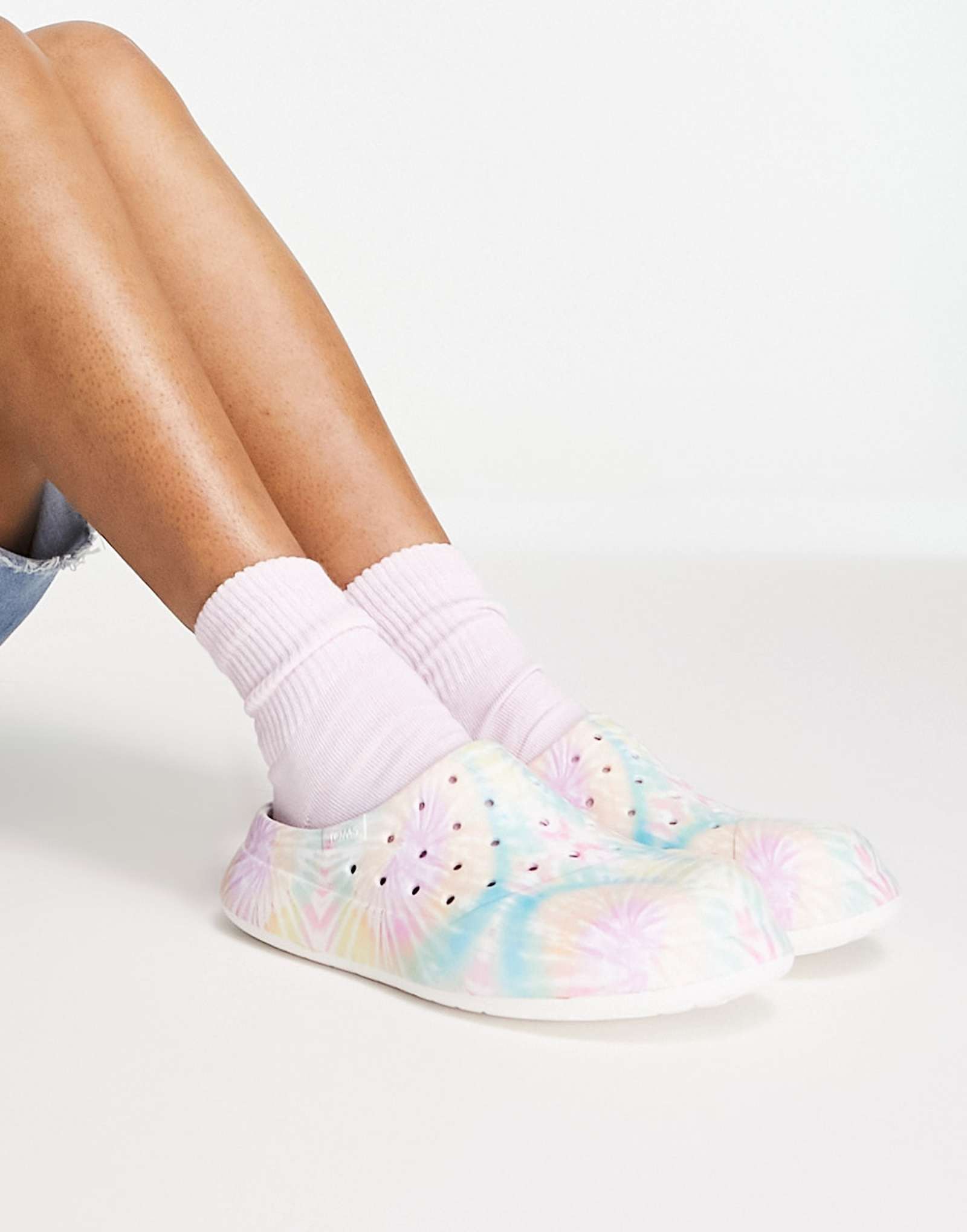 Розовые мюли в форме мальвы Toms alpargata 11390₽