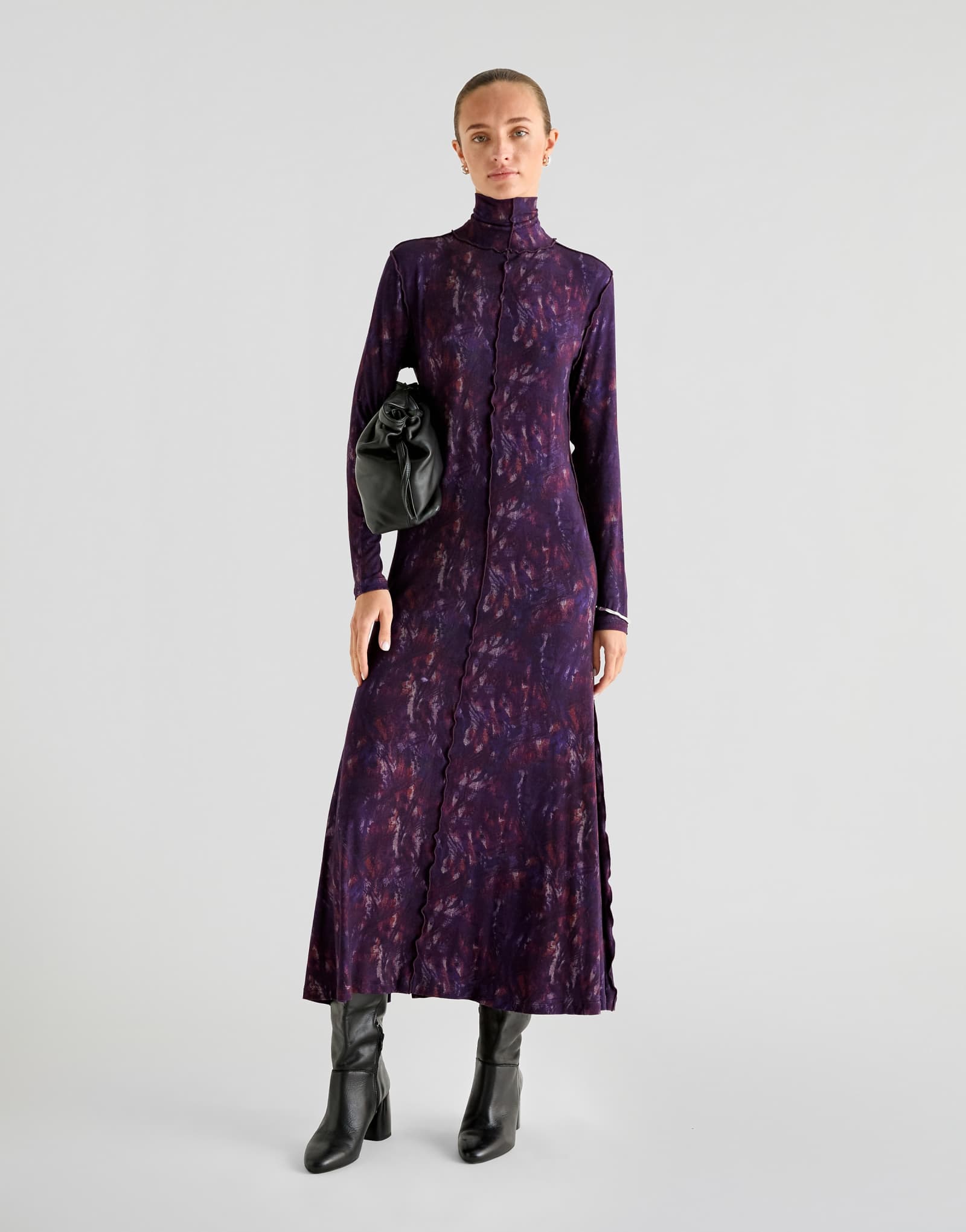 Платье из оверлока Scalpers Jery фиолетового цвета