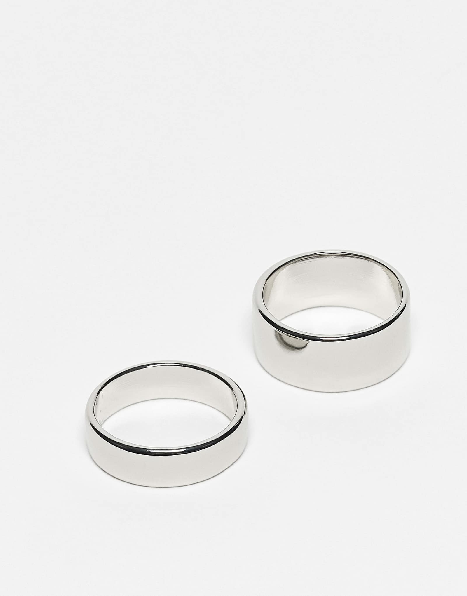 Кольца в серебряном цвете из 2-х упаковок на каждый будний день 5690₽