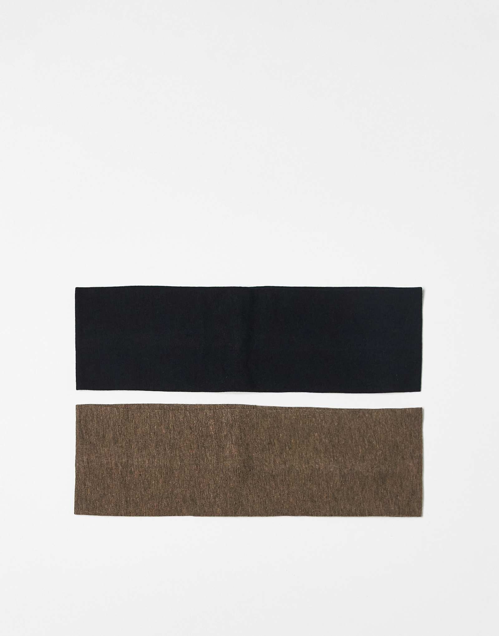 Повязки на голову из джерси на каждый день 2 штуки черного и коричневого цветов 4290₽