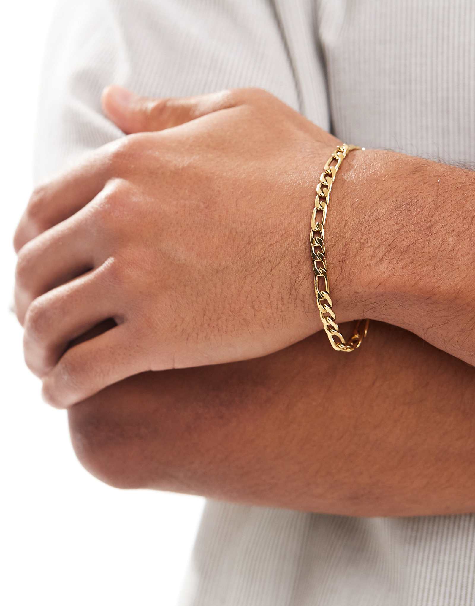 Браслет-цепочка Lost Souls figaro диаметром 4 мм с покрытием из 18-каратного золота