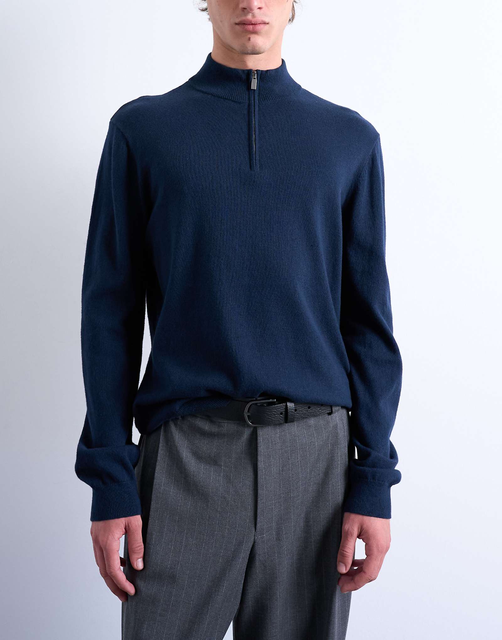 Воронка Topman essential на молнии 14 с шерстяным воротником темно-синего цвета 9790₽