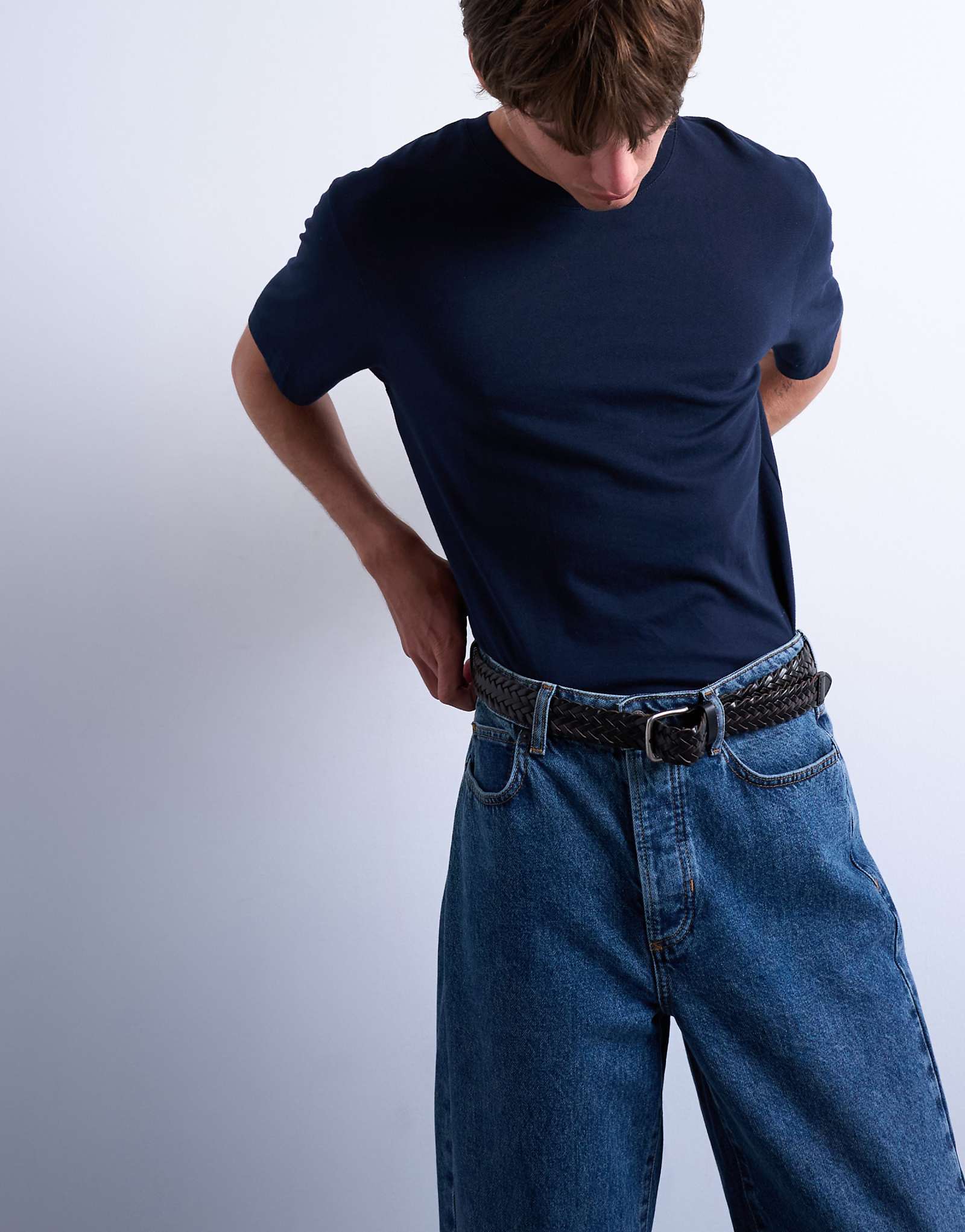 Футболка Topman regular fit темно-синего цвета 3090₽