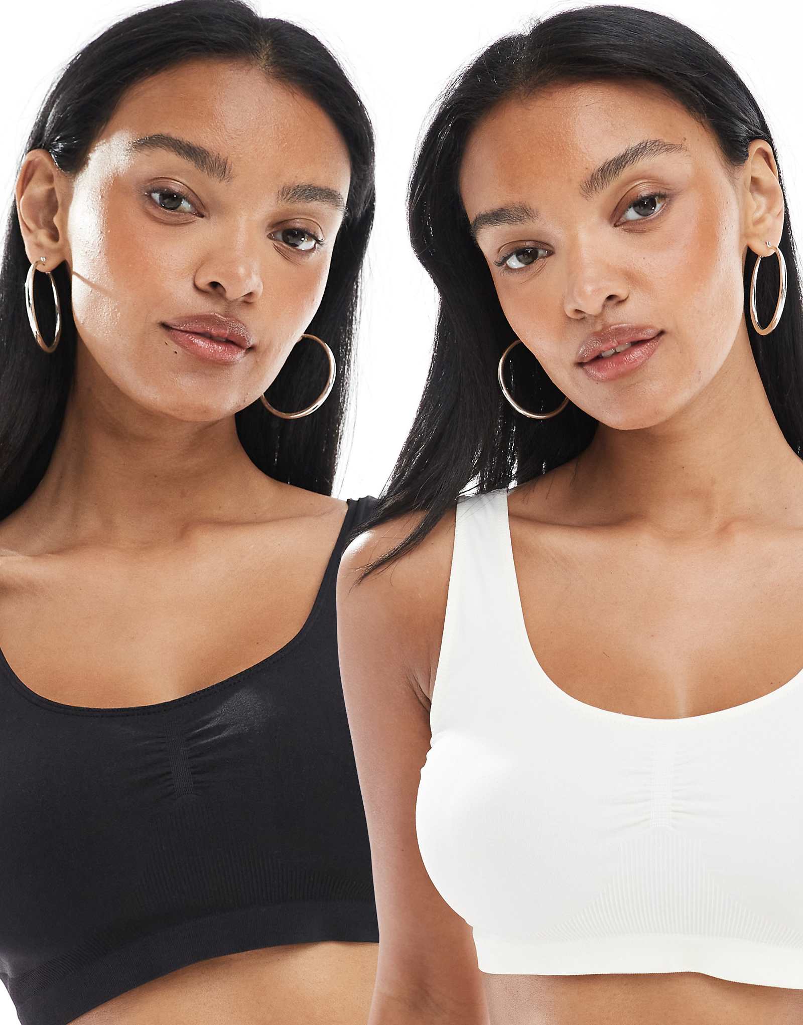 Мягкие бюстгальтеры Mamalicious для беременных, 2 упаковки, черно-белые