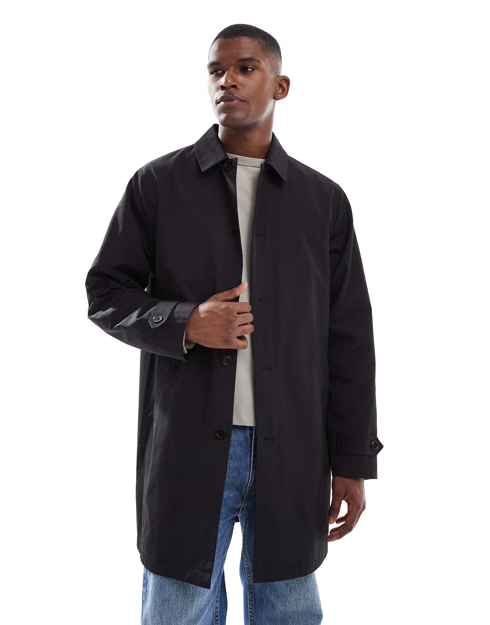 Нейлоновое автомобильное пальто New Look черного цвета 21890₽