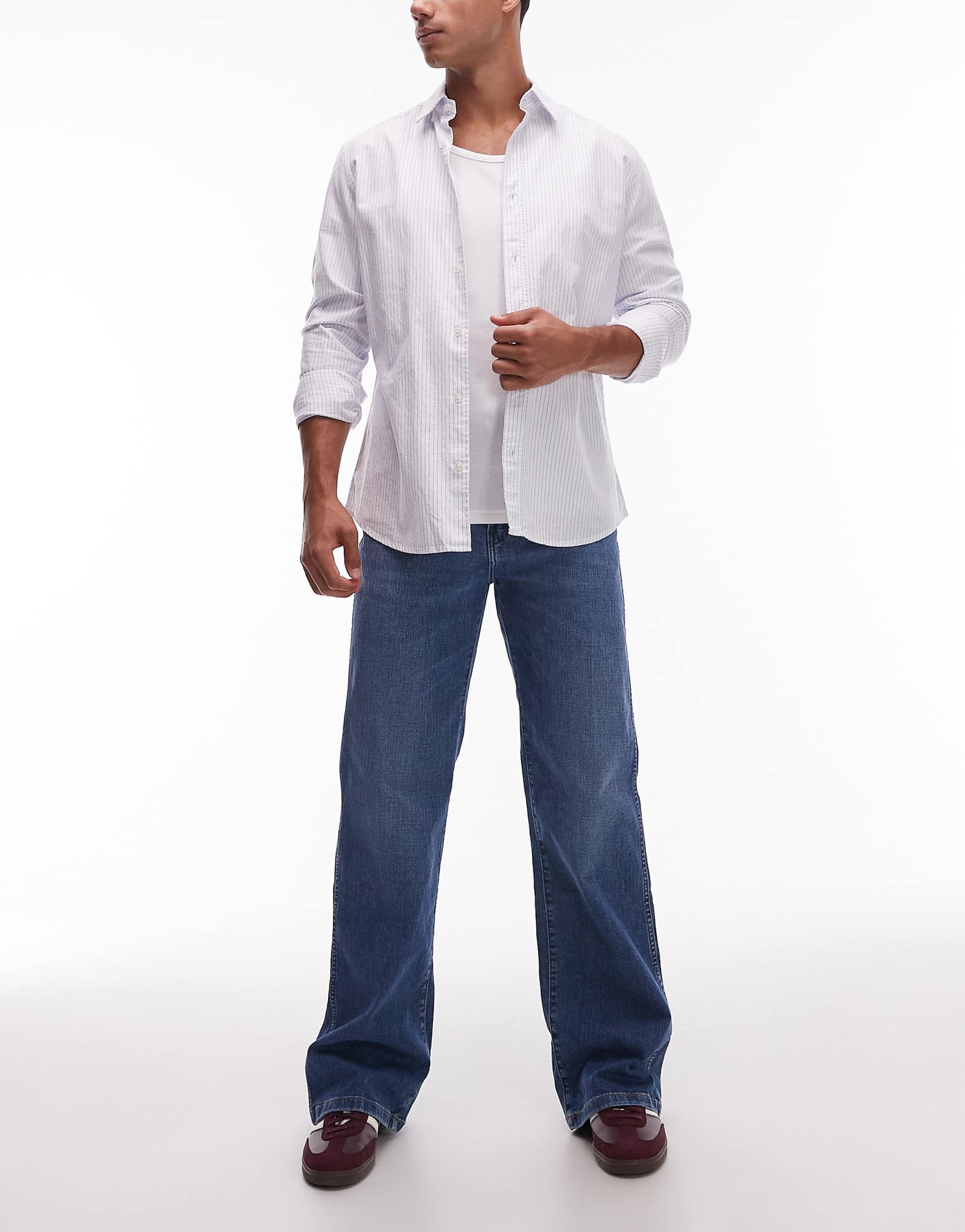 Джинсы свободного кроя Wrangler темно-синего цвета