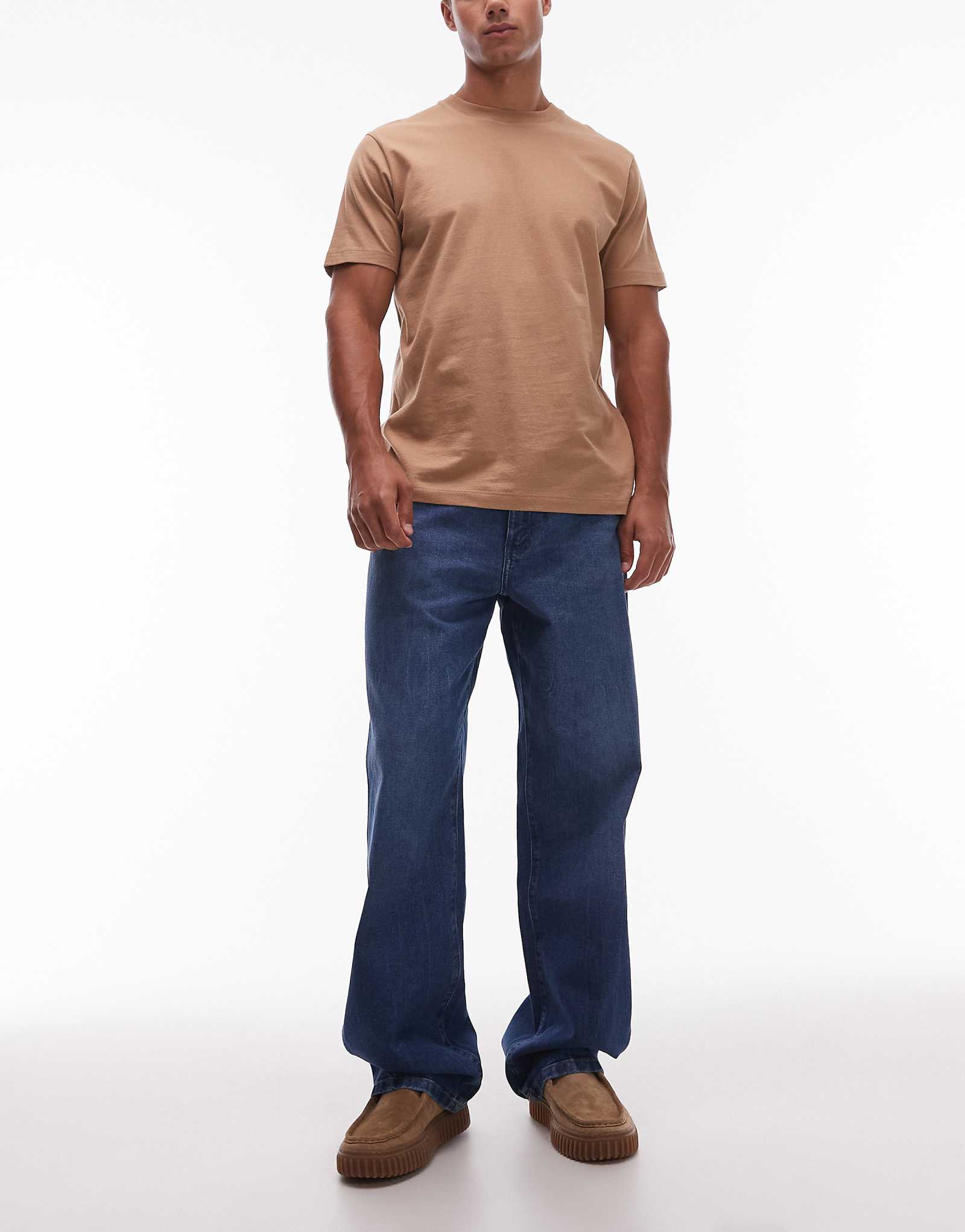 Свободные джинсы прямого кроя Wrangler темно-синего цвета