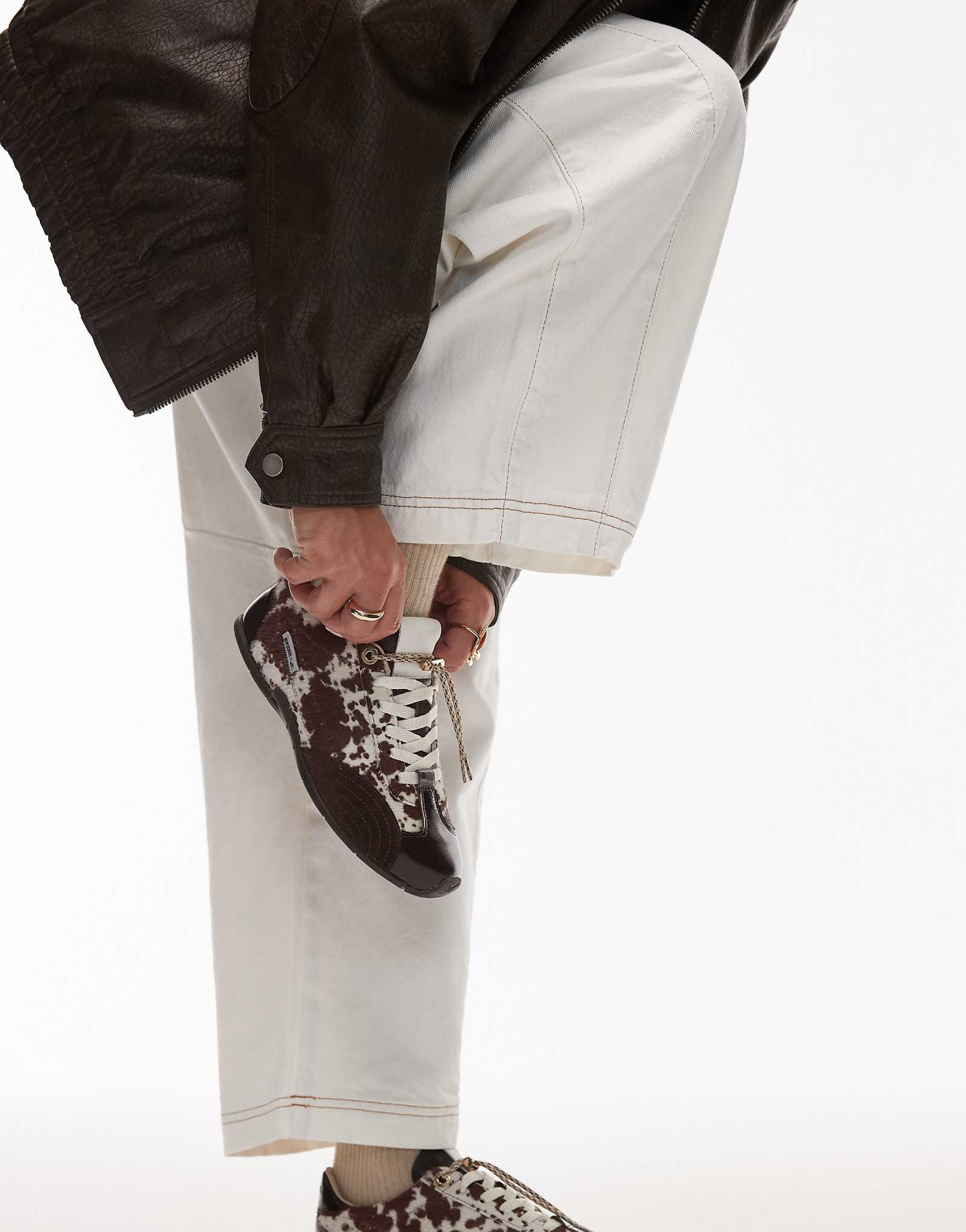 Кроссовки Bronx Myr-aa на шнуровке из коровьей кожи