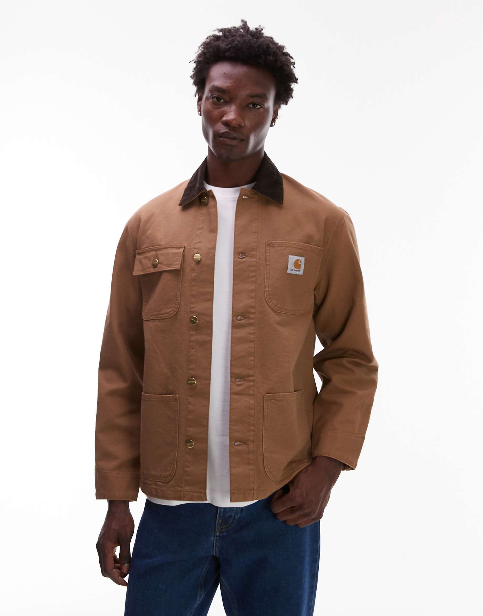 Легкое пальто Carhartt WIP michigan коричневого цвета 42490₽
