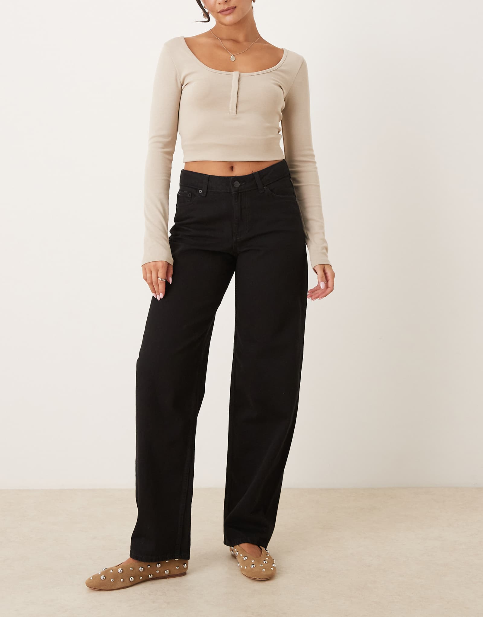 Джинсы JJXX Fuji barrel черного цвета 14690₽