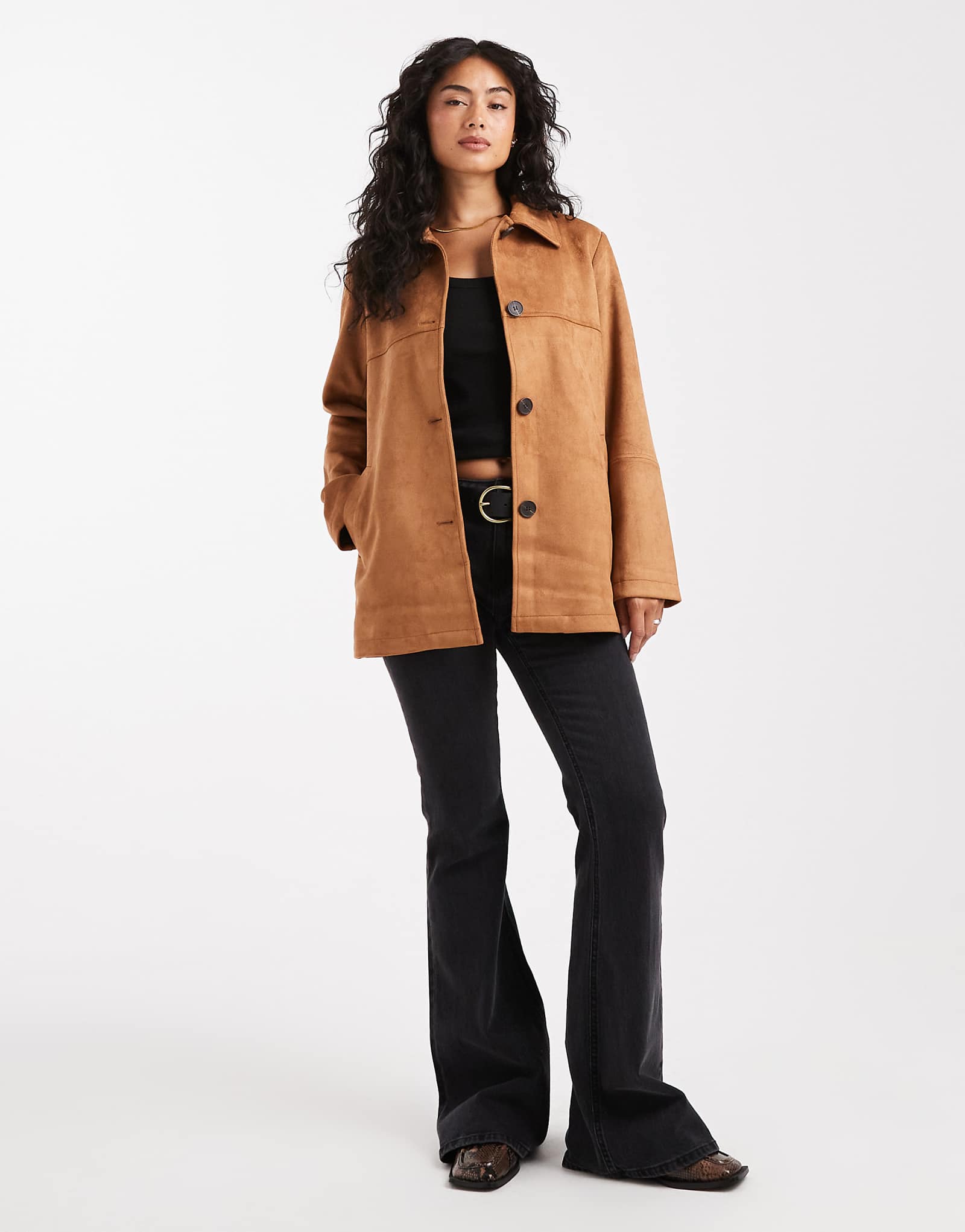 ЕДИНСТВЕННАЯ куртка дальнобойщика из искусственной замши коричневого цвета 20190₽