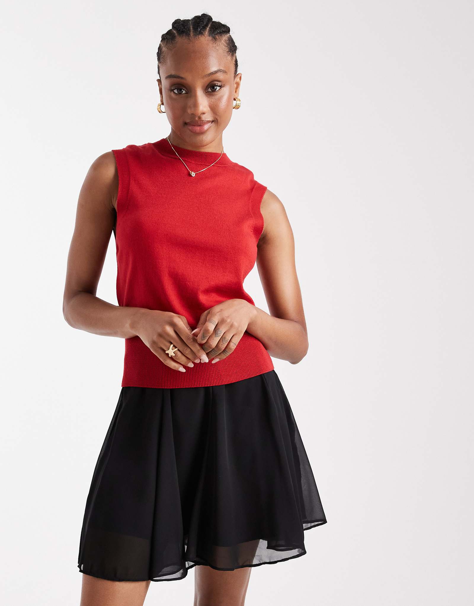 Облегающая шифо мини-юбка черного цвета от ASOS DESIGN 7790₽