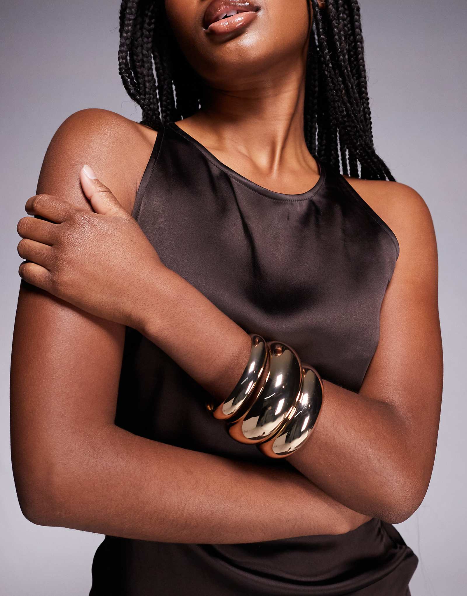 Набор из 3 массивных браслетов ALDO bena в золоте