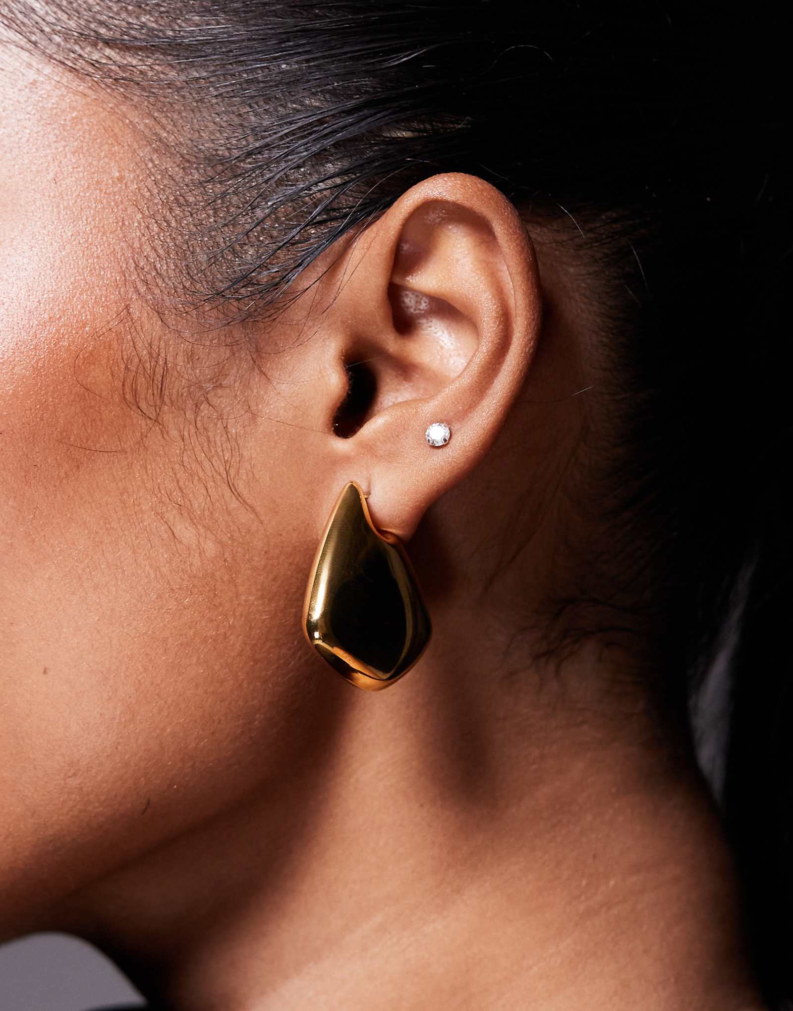 Золотые серьги-капли ALDO Koby с расплавленной слезой из нержавеющей стали