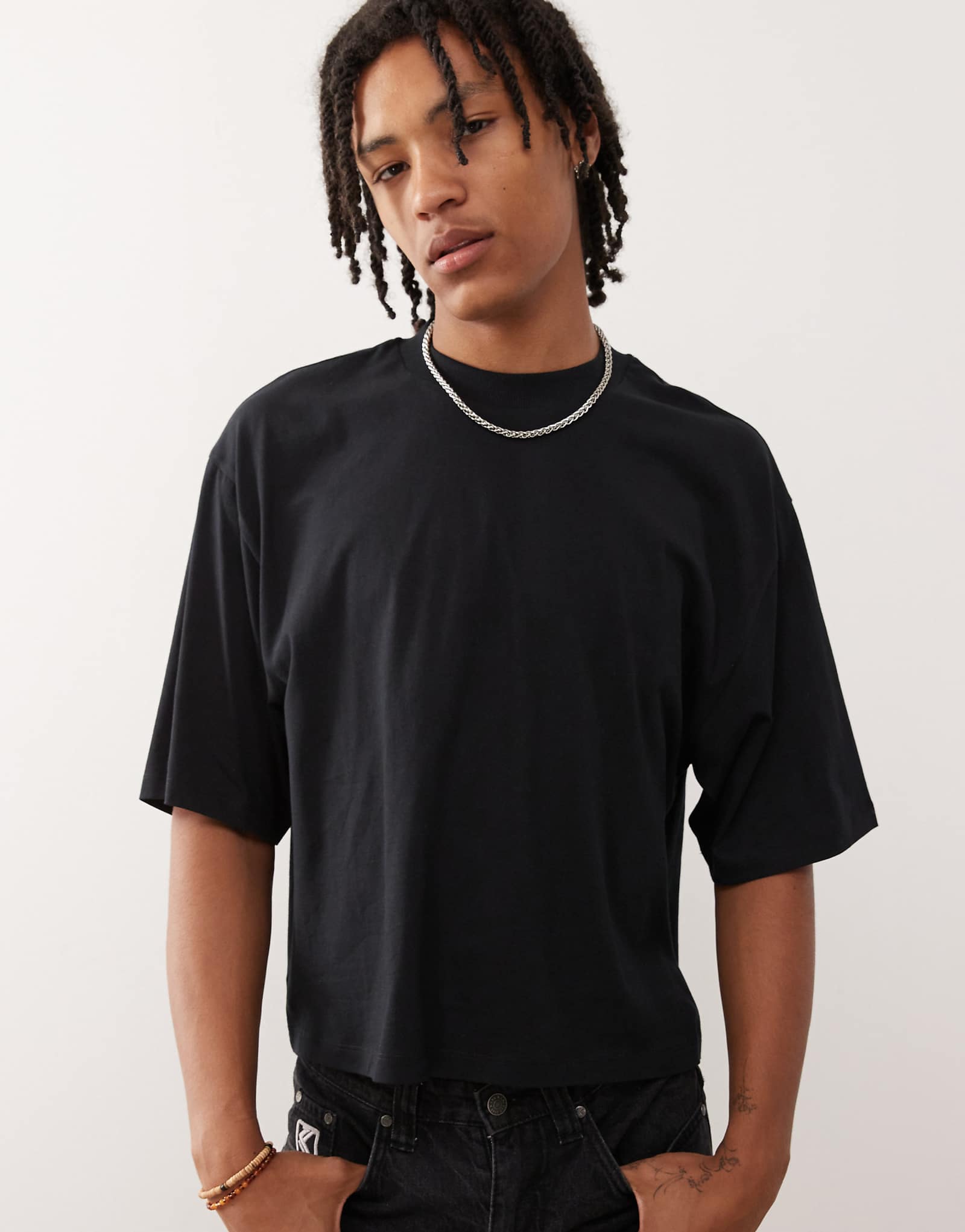 Облегающая футболка COLLUSION черного цвета 3290₽