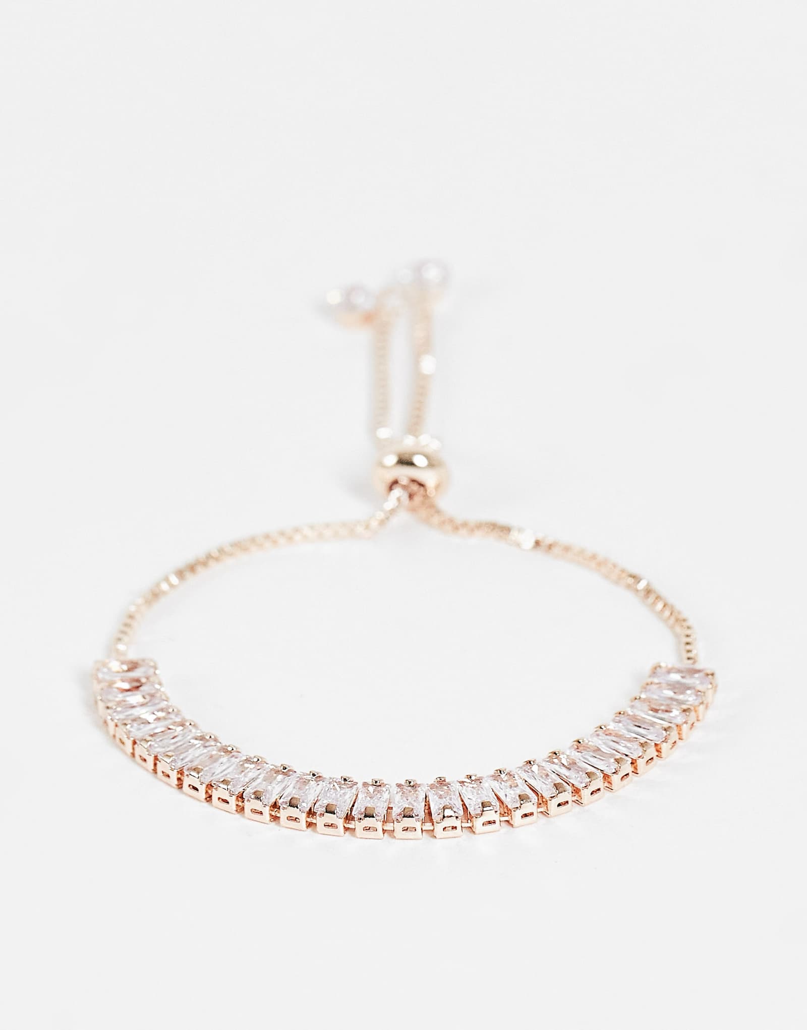 Браслет-регулятор из кубического циркония River Island цвета розового золота 2290₽