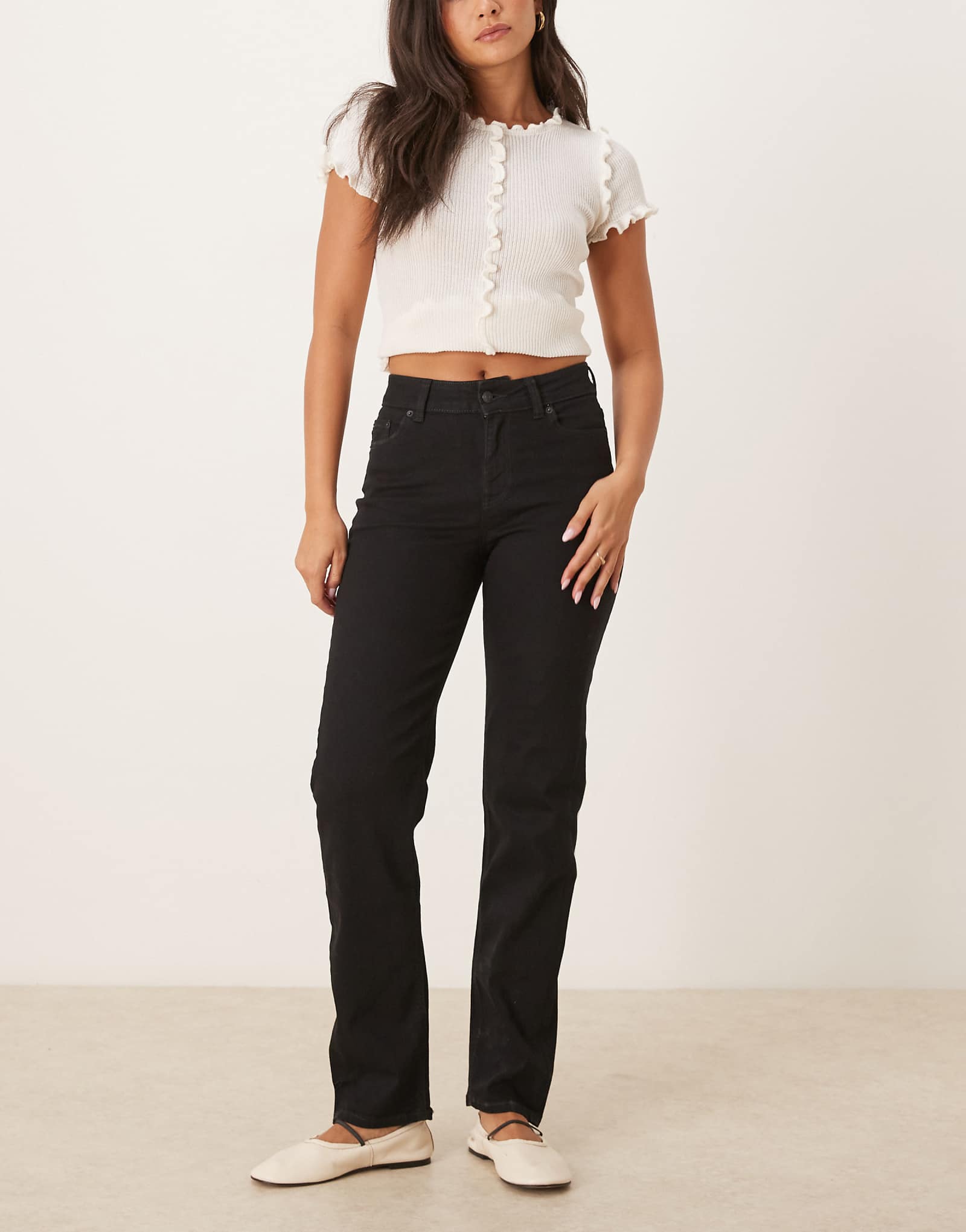 JJXX Красивые узкие джинсы с прямыми штанинами черного цвета 8190₽