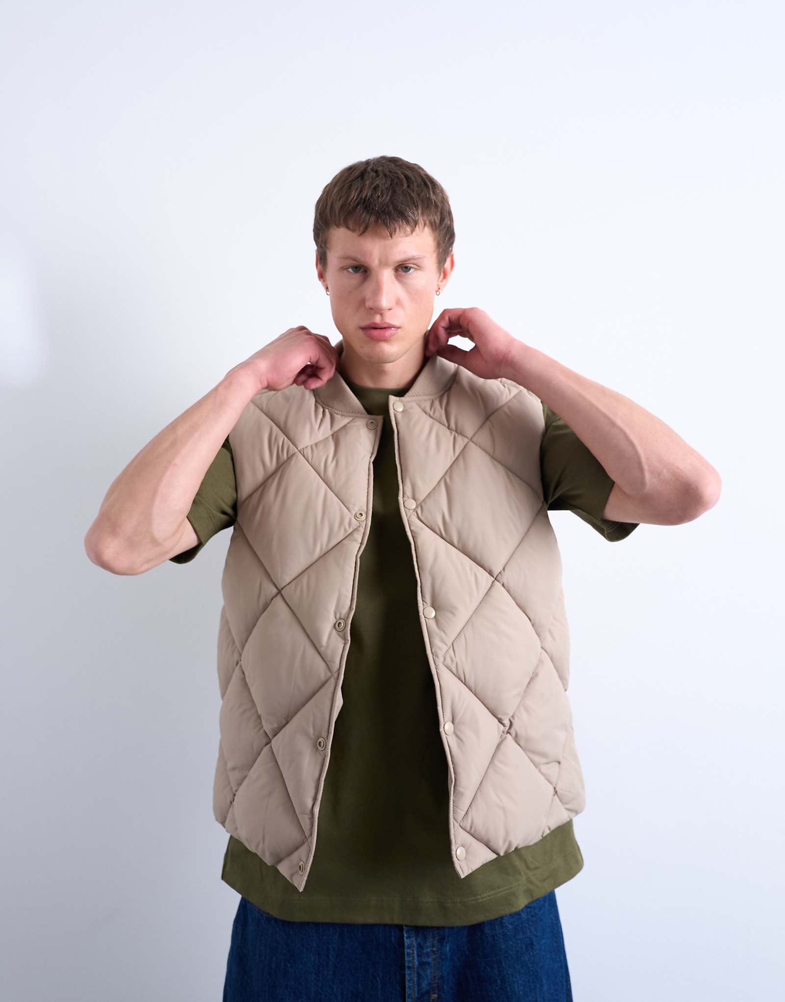 Бриллиантовый стеганый жилет Topman из камня 12290₽