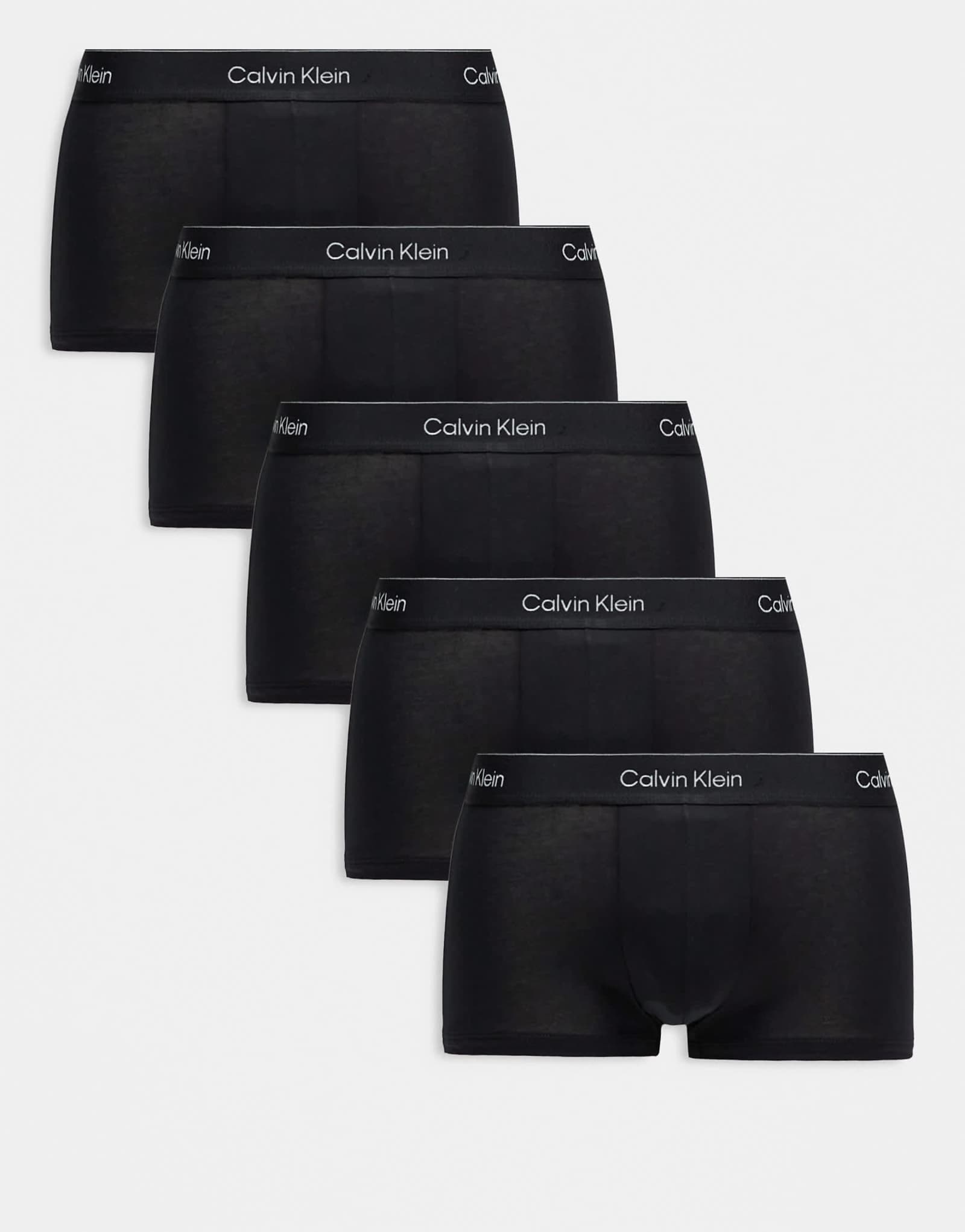 Хлопковые стрейчевые трусы Calvin Klein Icon из 5 упаковок с низкой посадкой черного цвета 16690₽