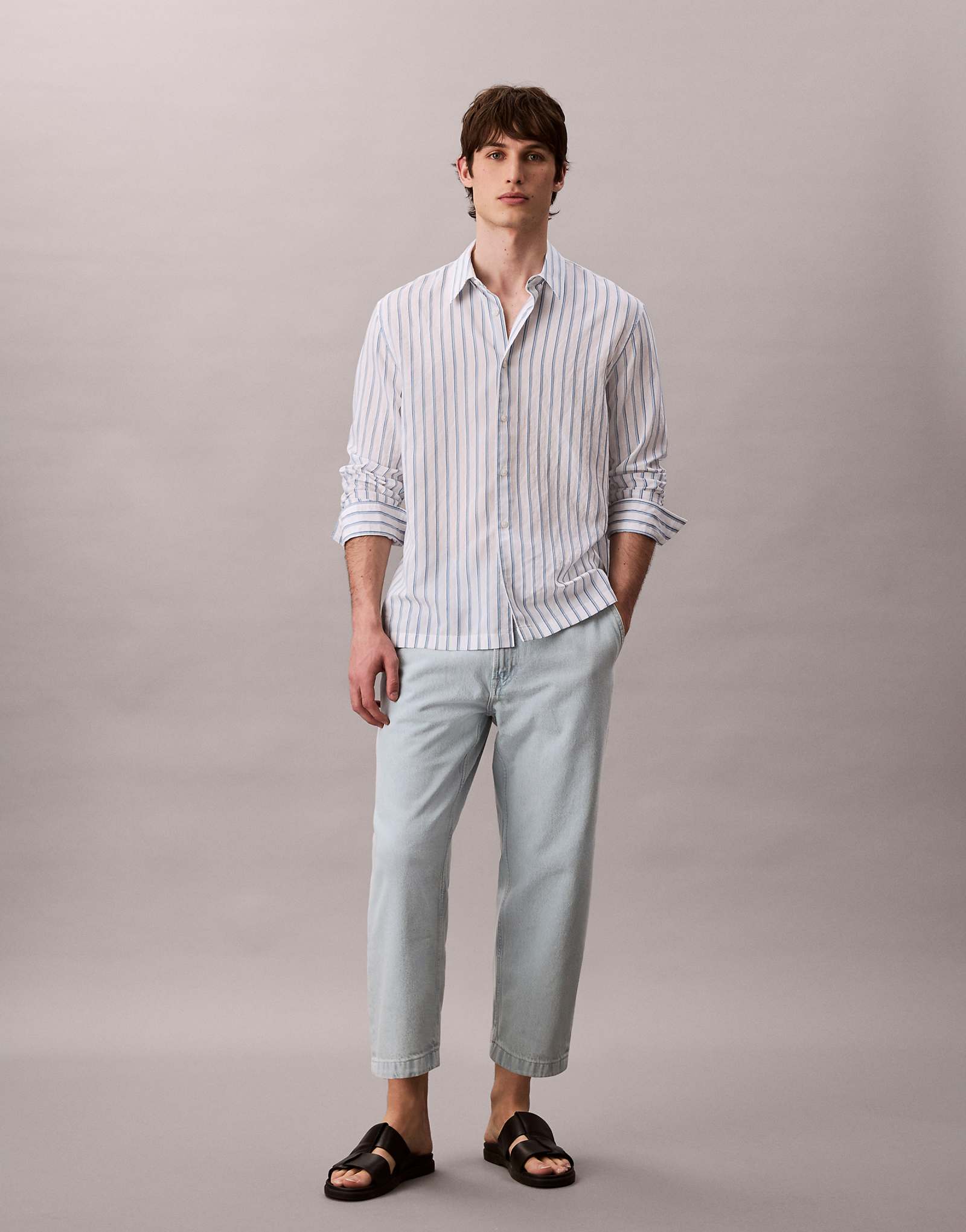 Зауженные джинсы Calvin Klein Jeans 90-х годов выгоревшие на солнце после стирки 23490₽