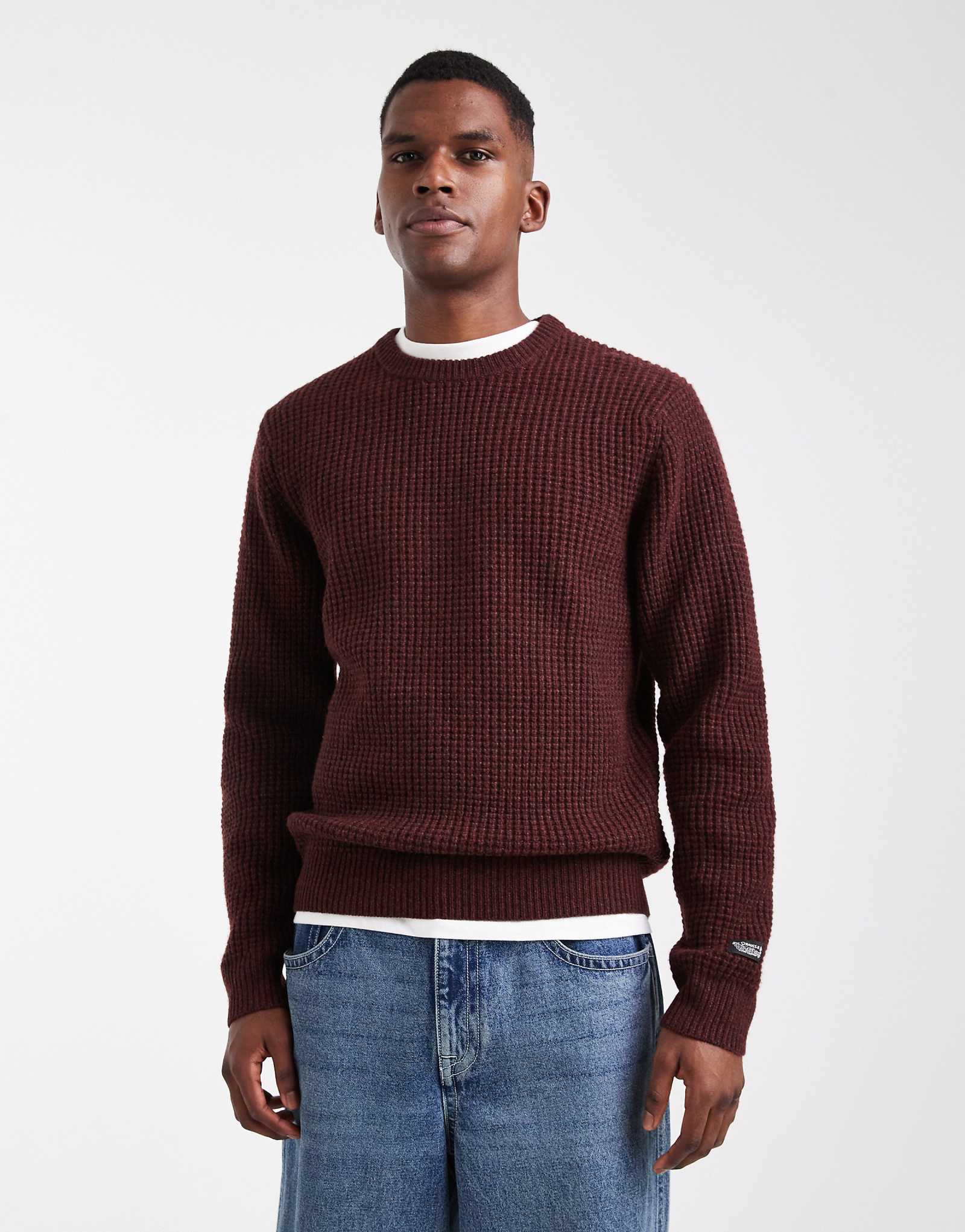 Свитер фактурной вязки Levis presidio из коричневого вереска 28390₽