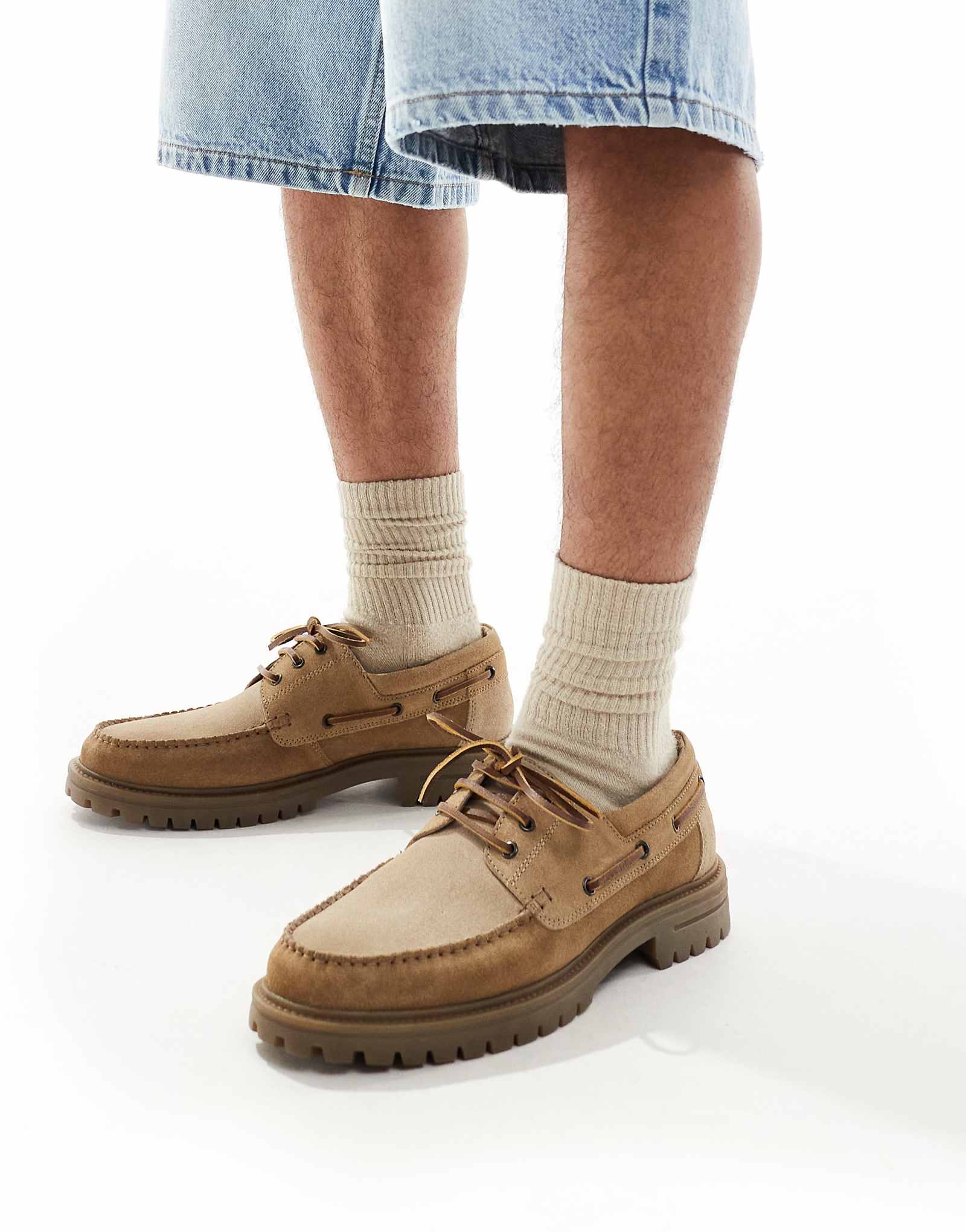 ДИЗАЙНЕРСКИЕ туфли-лодочки ASOS из кожи и замши на рифленой подошве 13290₽