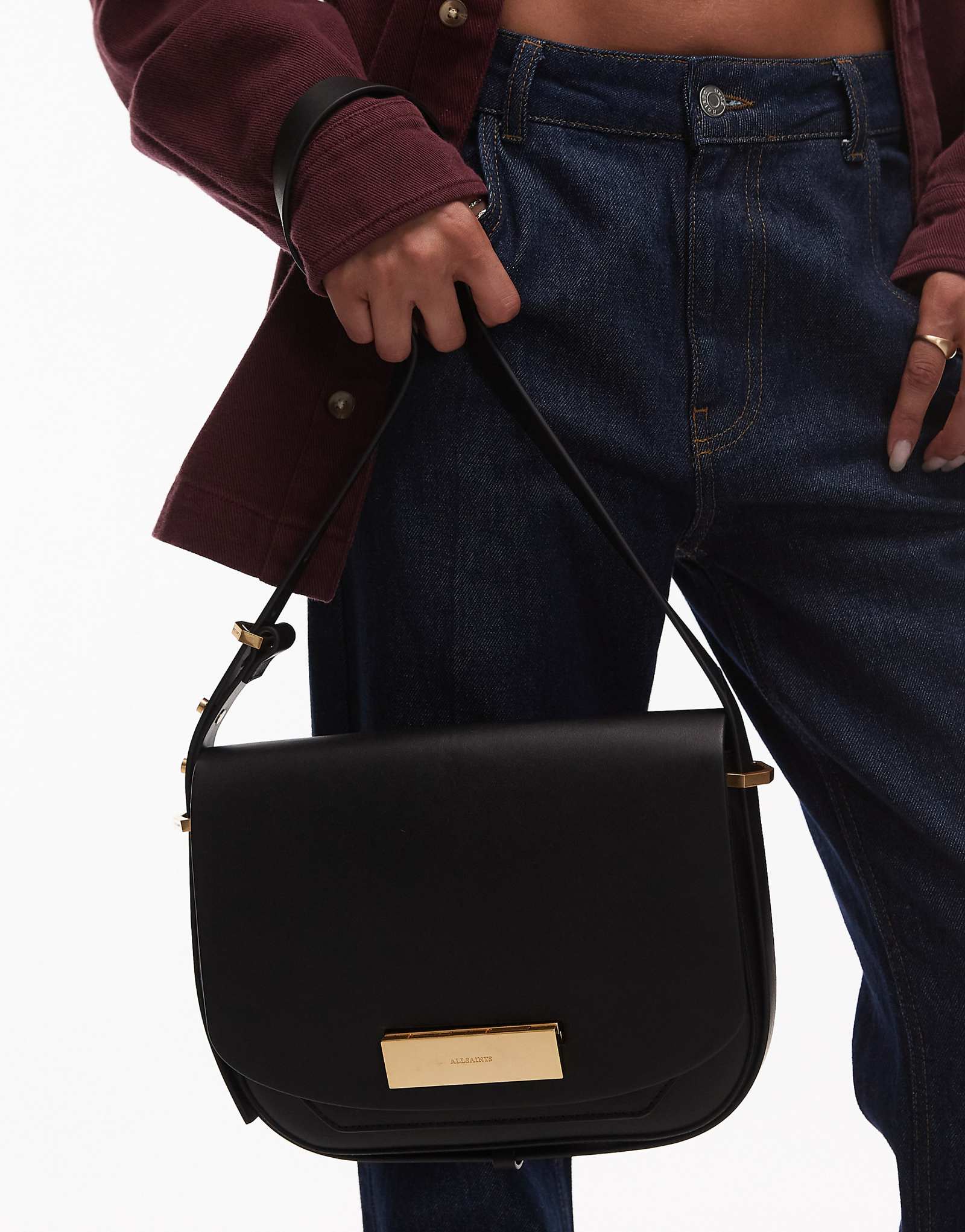 Сумка-ранец AllSaints Etta черного цвета 88390₽