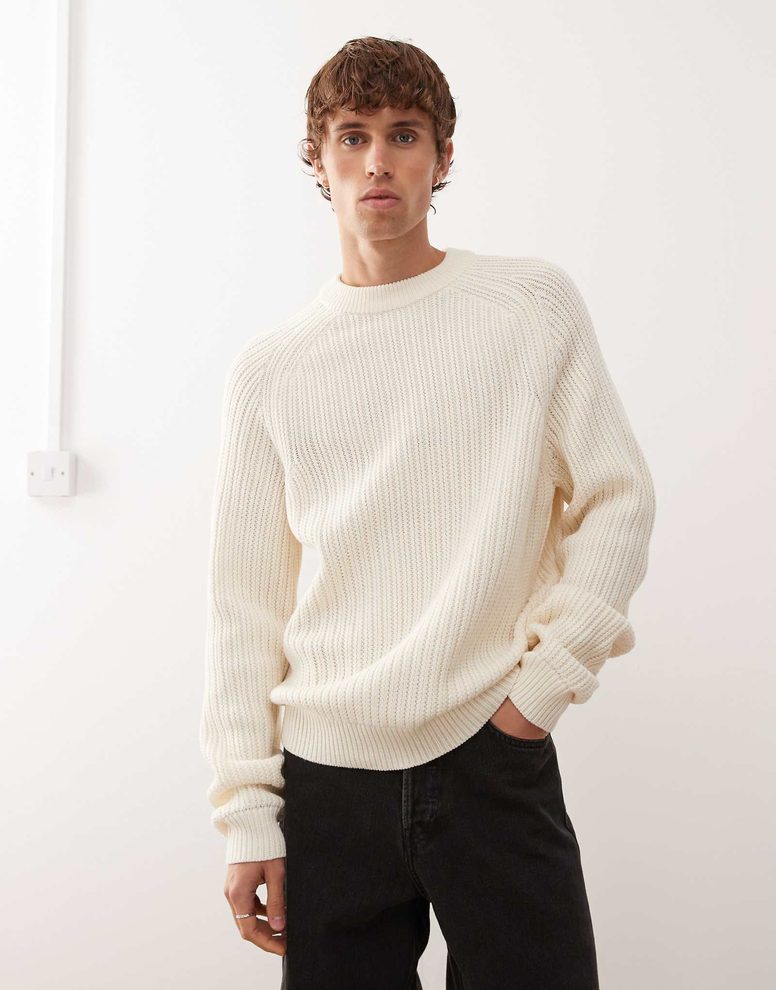 Вязаный свитер COLLUSION цвета экрю 8190₽