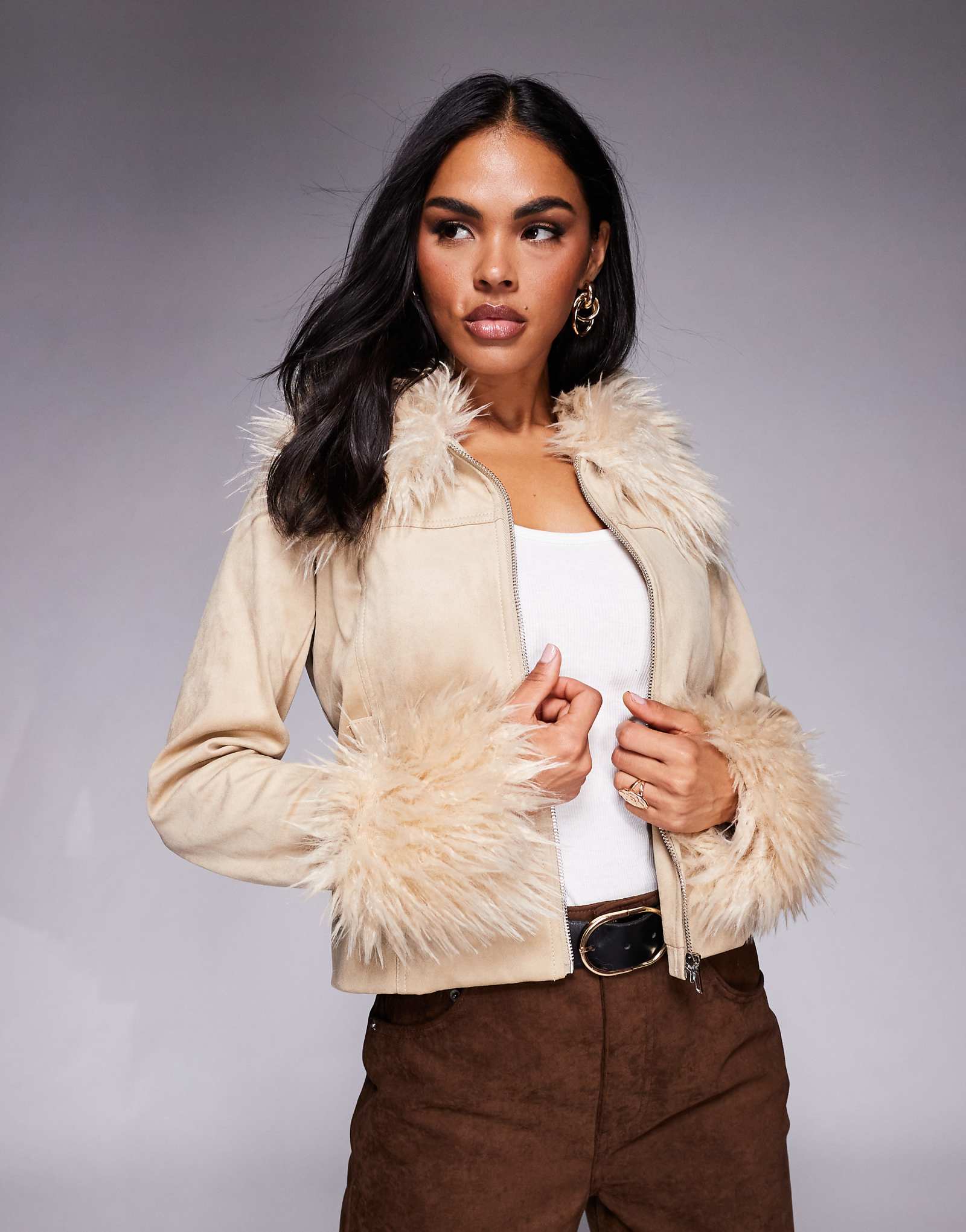 Princess Polly Jeanna suedette shaggy beige 20890₽