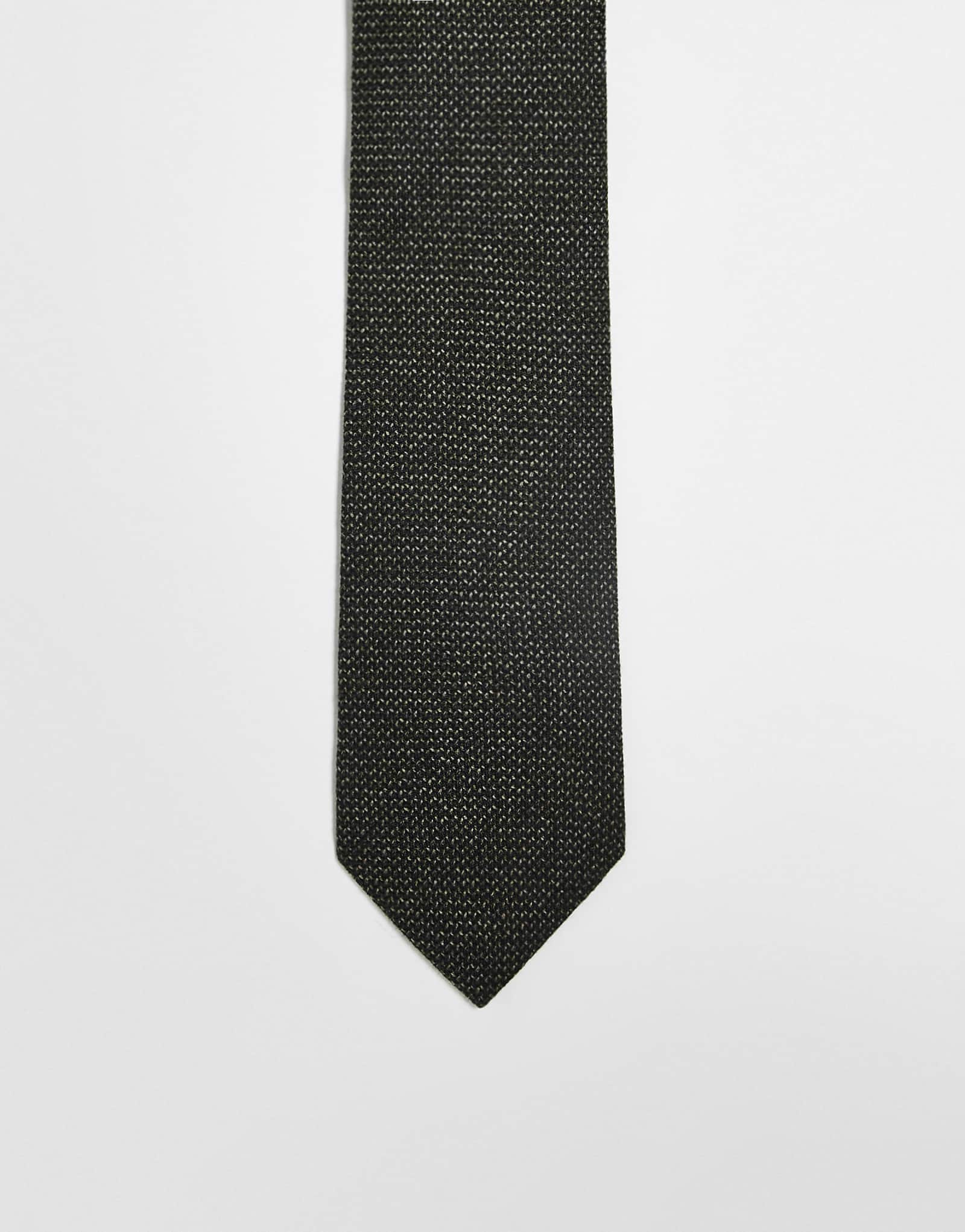 Галстук с фактурой ASOS DESIGN темно-зеленого цвета 4690₽