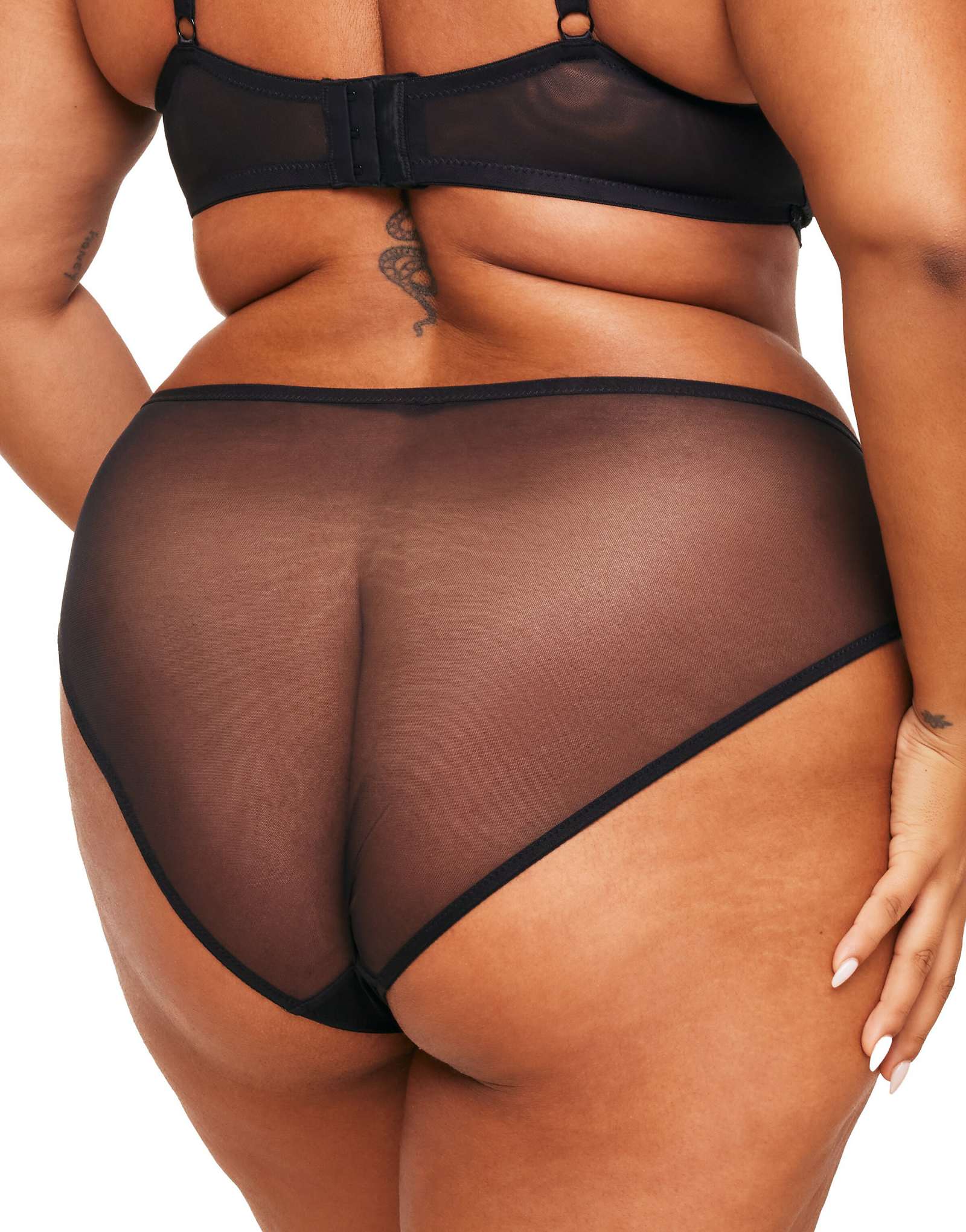 Обожай меня, хипстерские трусики Бонни в черном цвете