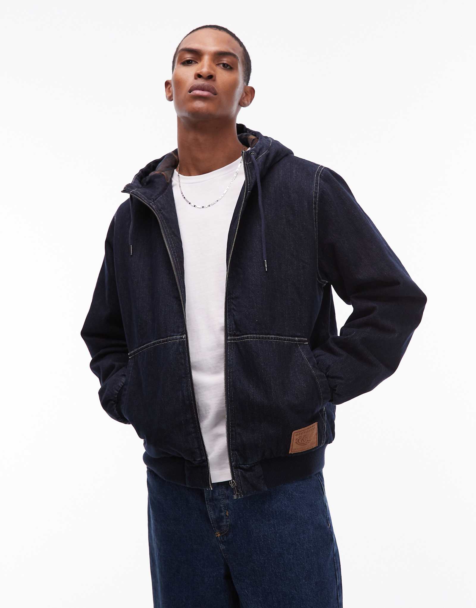 Джинсовая куртка Element Dulcey с капюшоном темно-синего цвета 58390₽