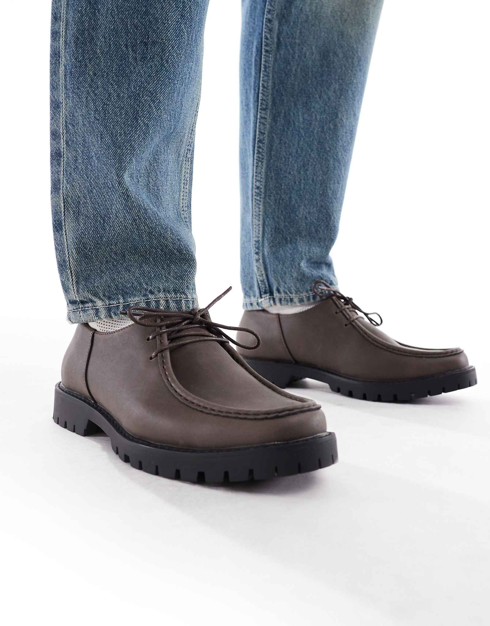 Туфли SEQWL на шнуровке цвета темного шоколада