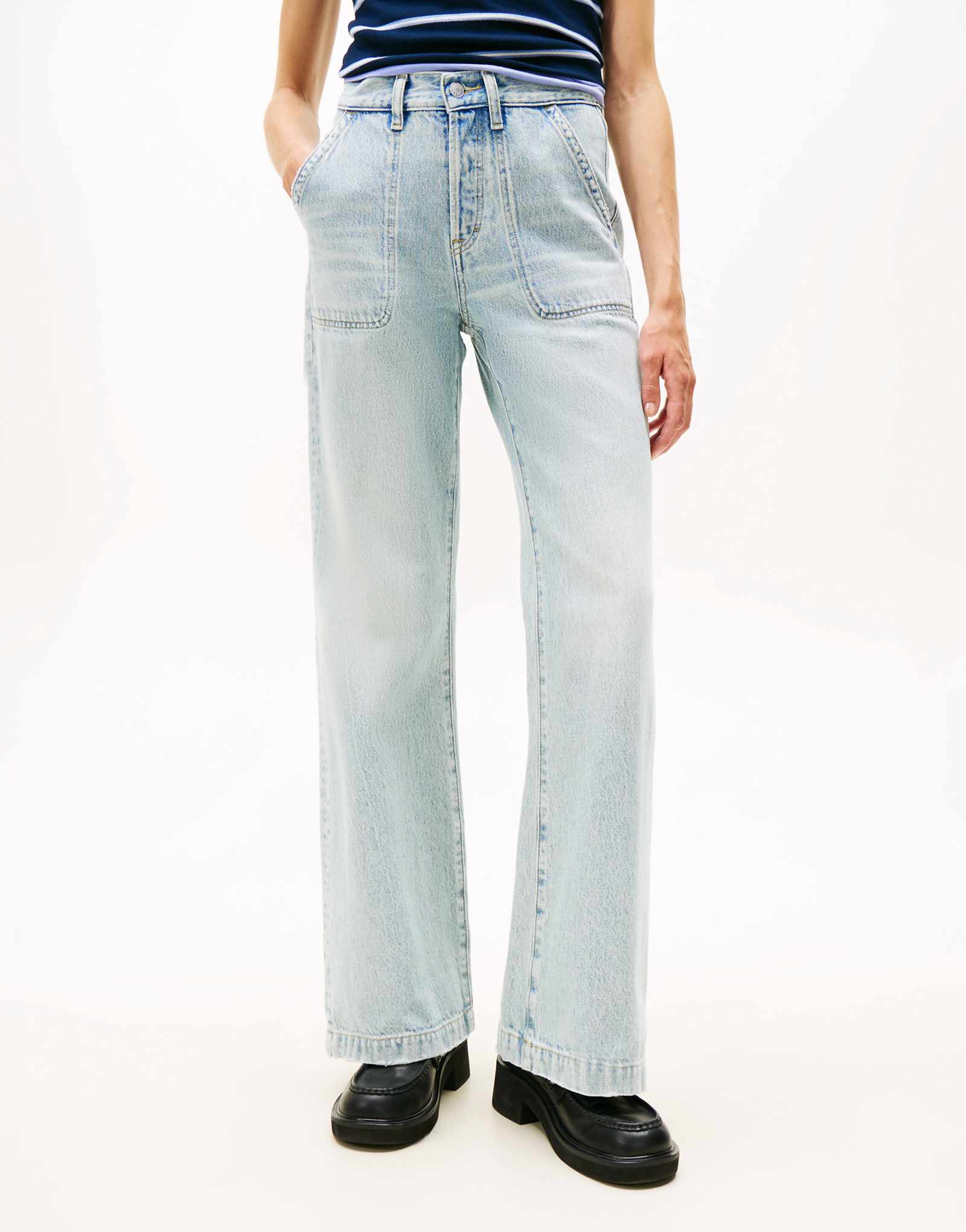 Джинсы-клеш Tommy Jeans Bella с высокой посадкой в легкой стирке