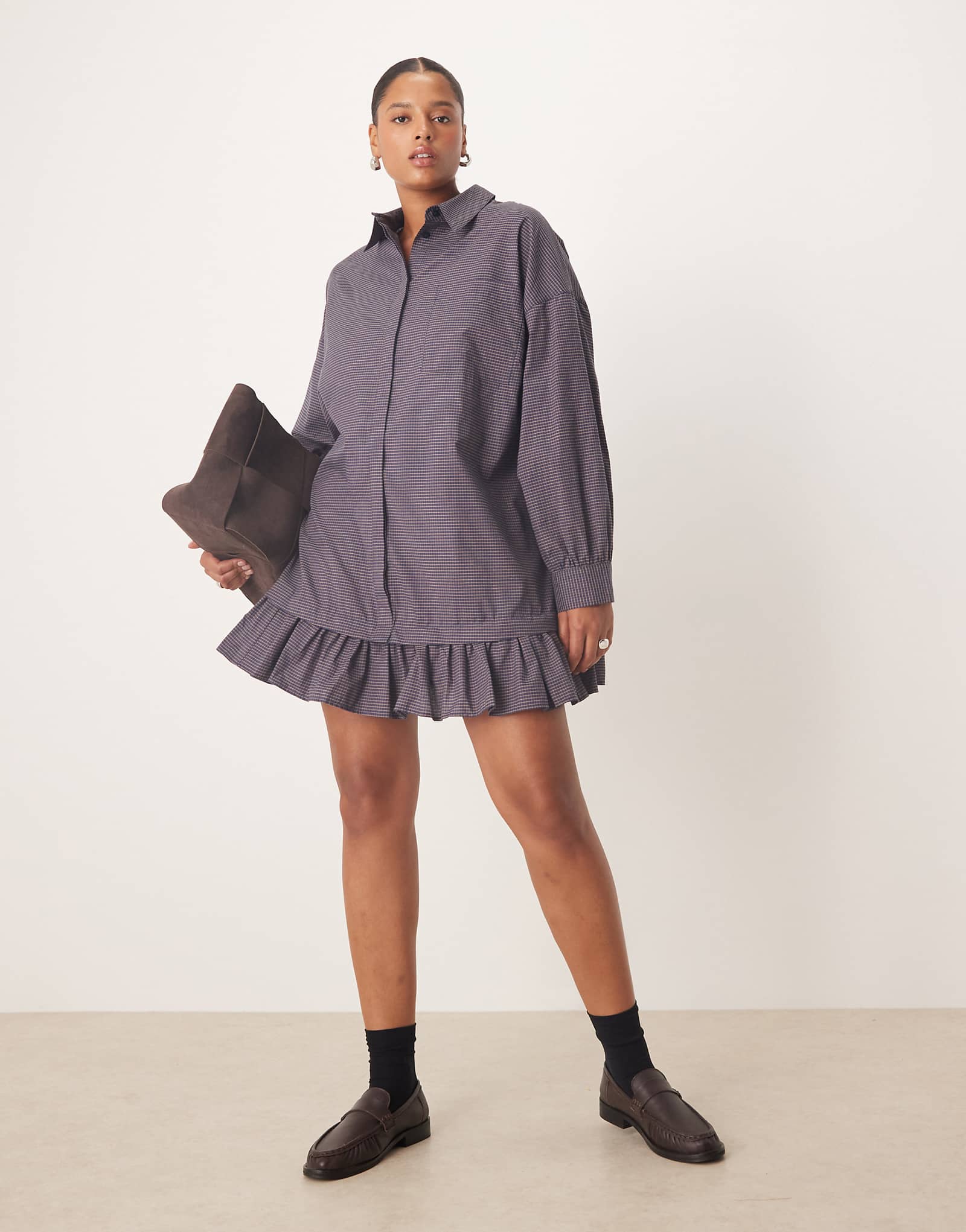 -- ASOS DESIGN CURVE - navy check 9190₽