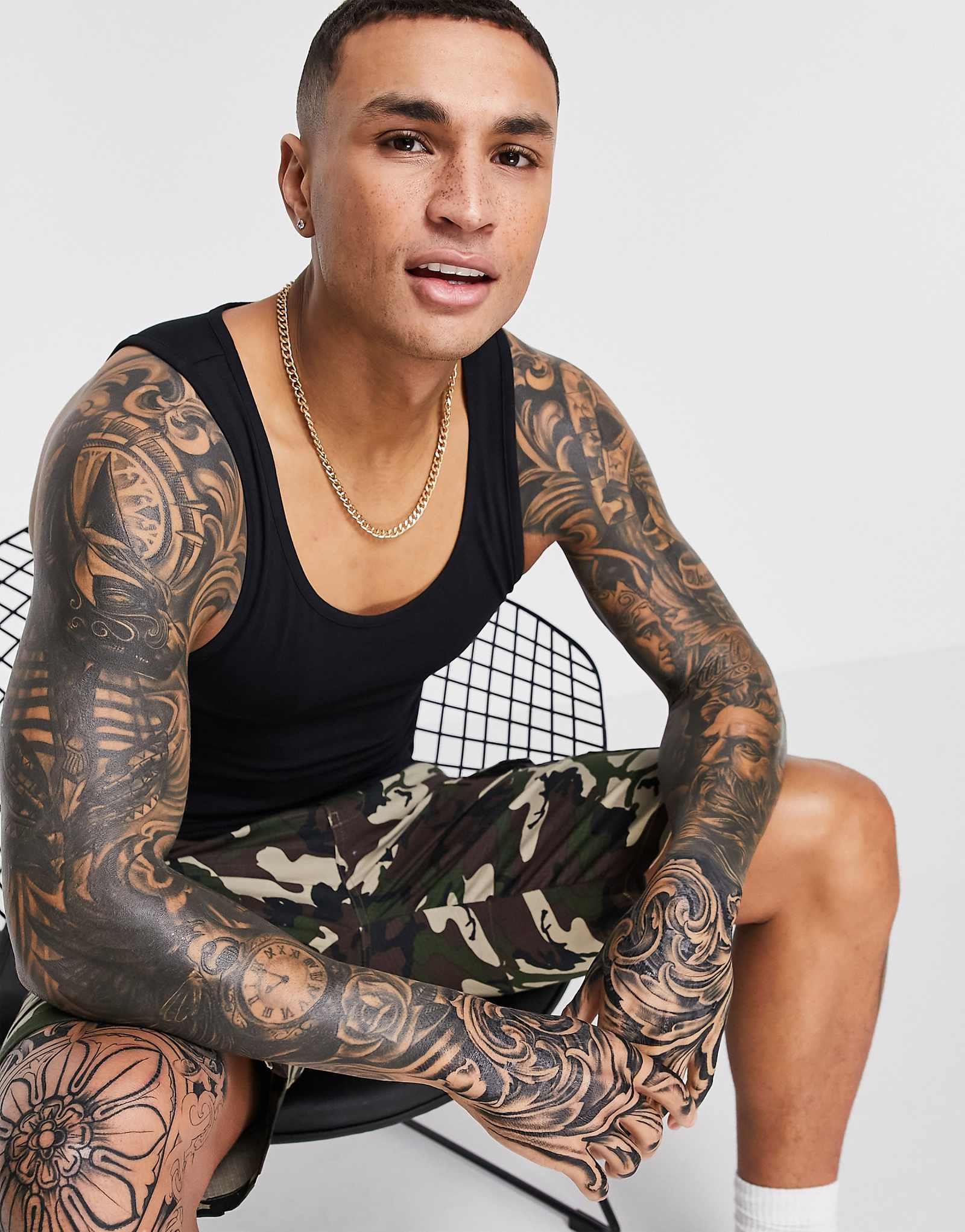Майка ASOS DESIGN muscle fit черного цвета - ЧЕРНЫЙ 1890₽