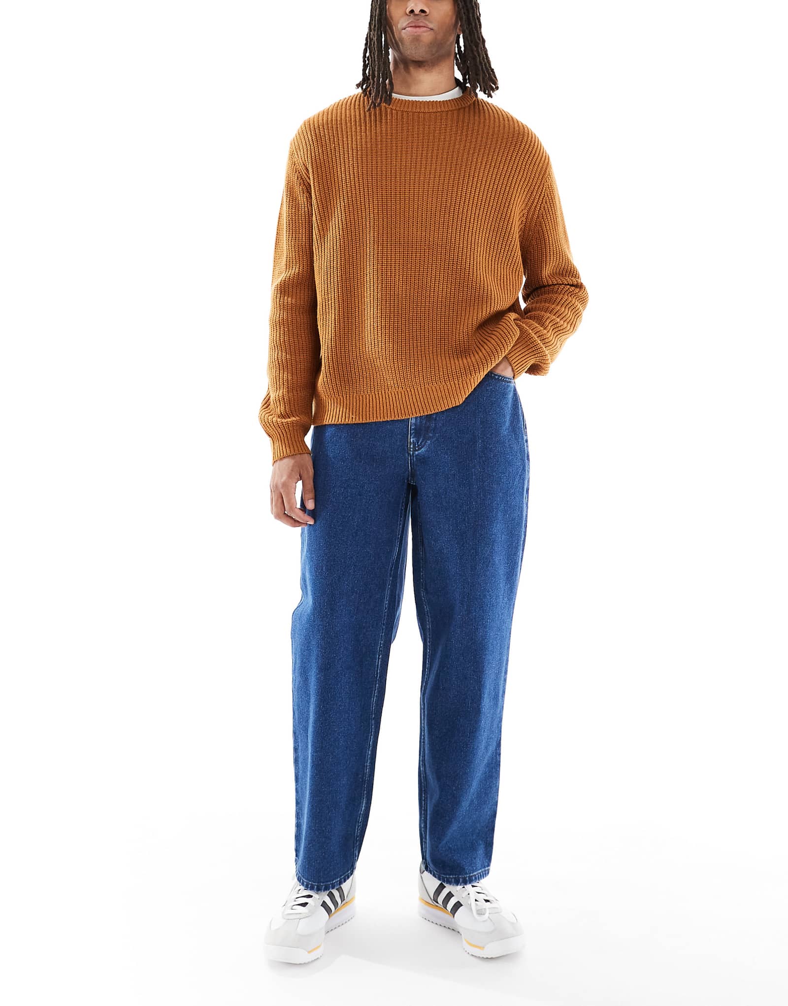 Винтажные джинсы Farah Greenport темно-синего цвета со стиркой