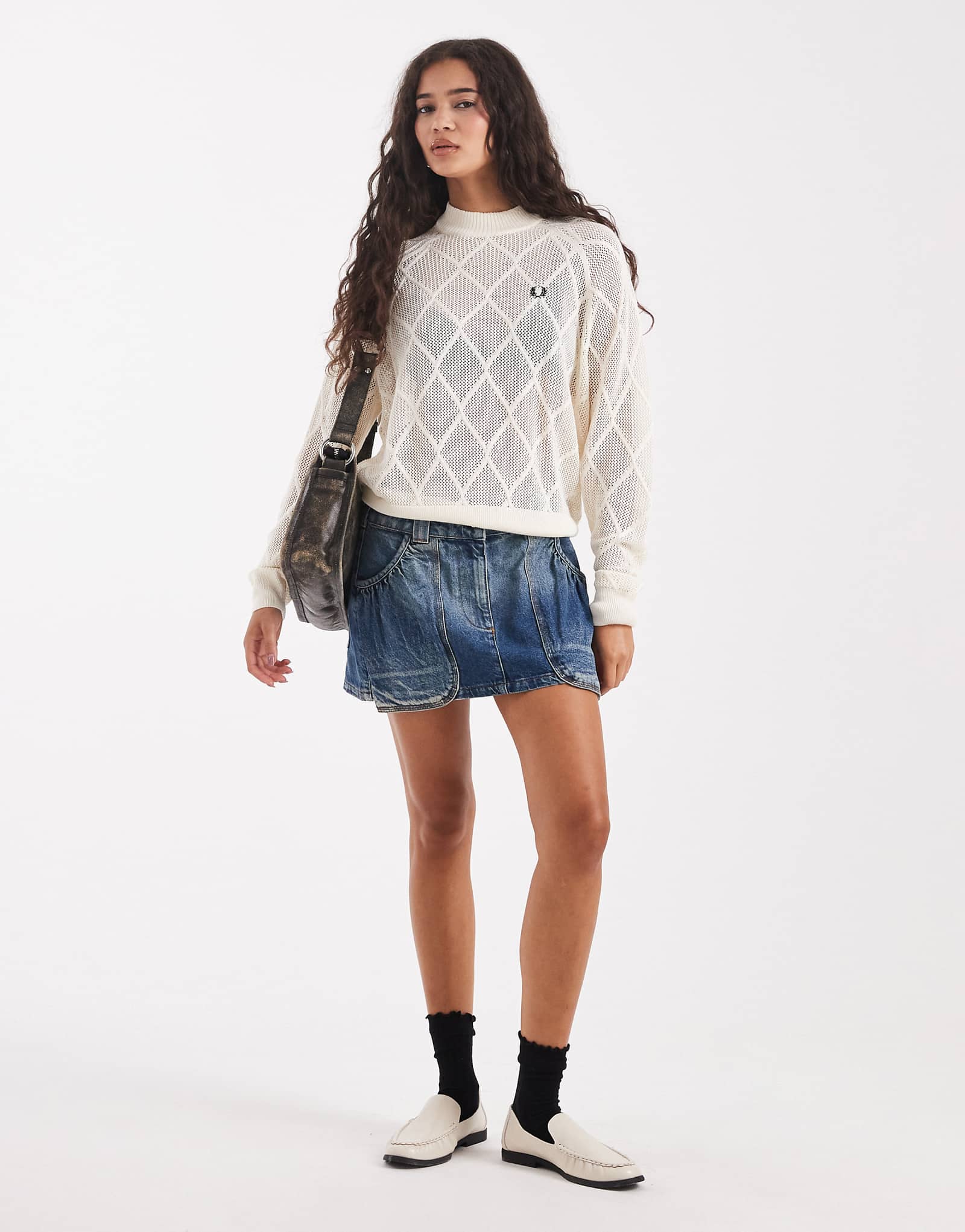 Fred Perry argyle white 32590₽