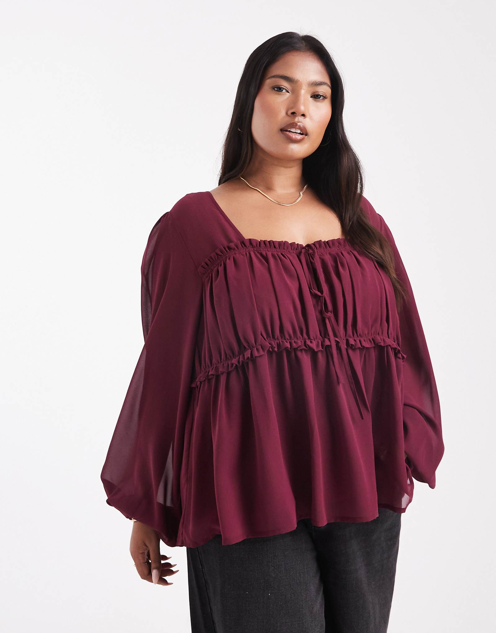 ASOS DESIGN Curve burgundy 9790₽